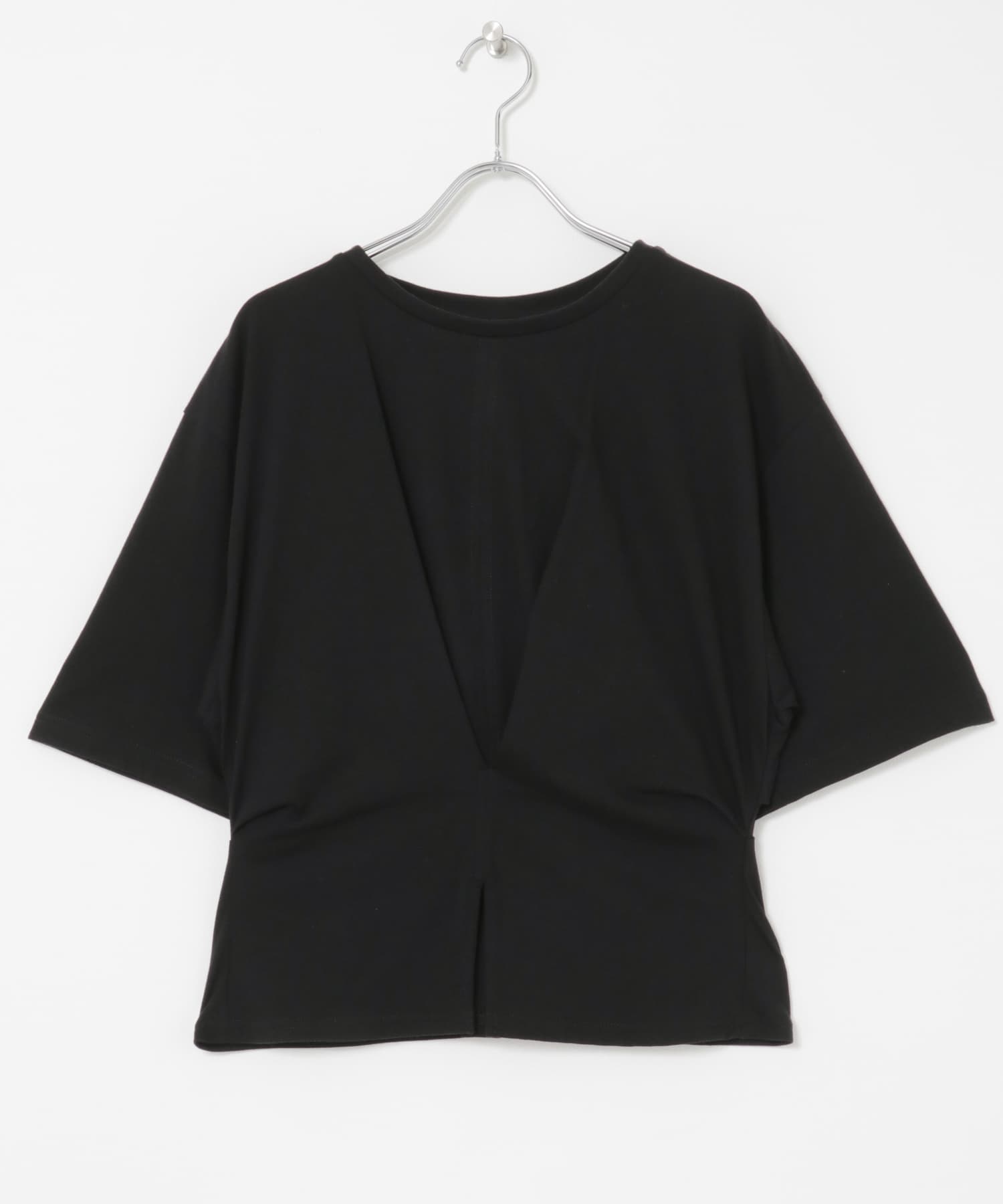 ウエストタックデザインカットソー BLACK FREE