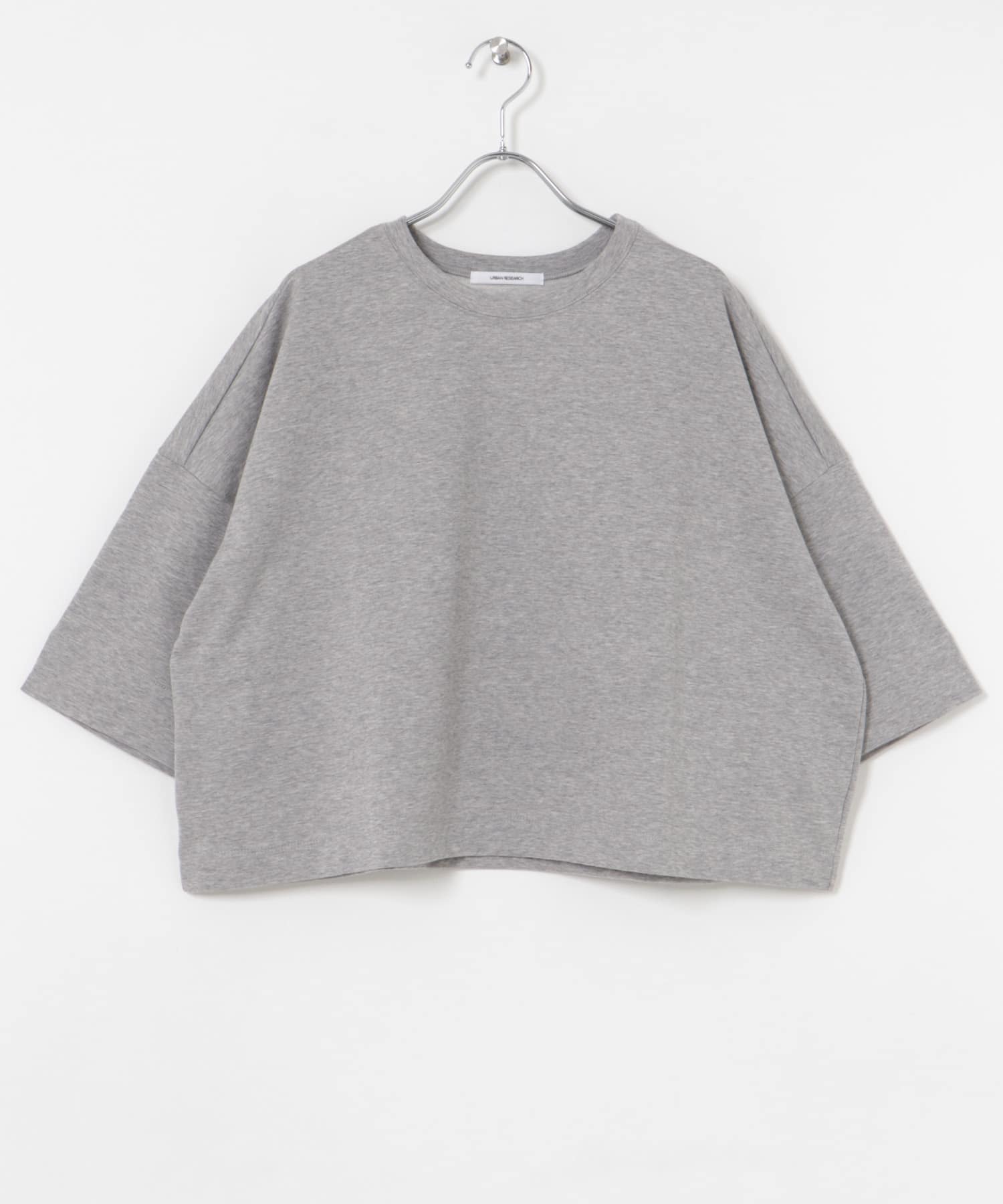 ショート丈ハーフスリーブカットソー TOP GRAY FREE