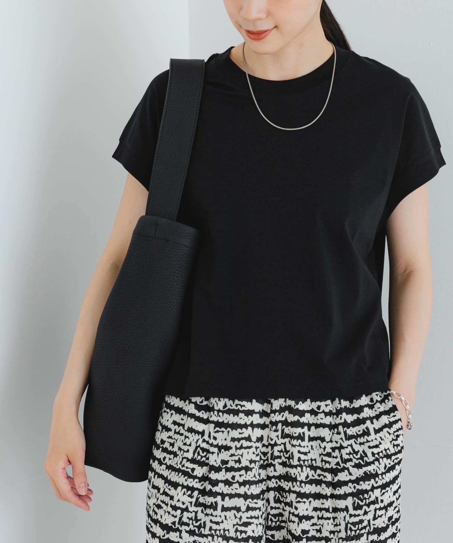 スーピマコットンフレンチスリーブカットソー