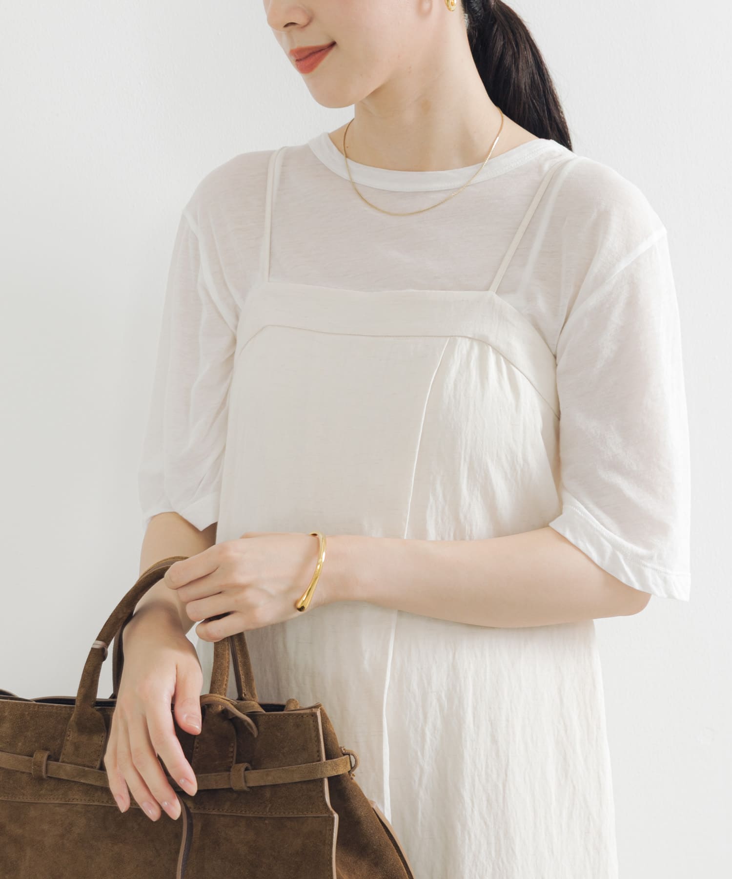 new basic　ドライツイストシアーTシャツ