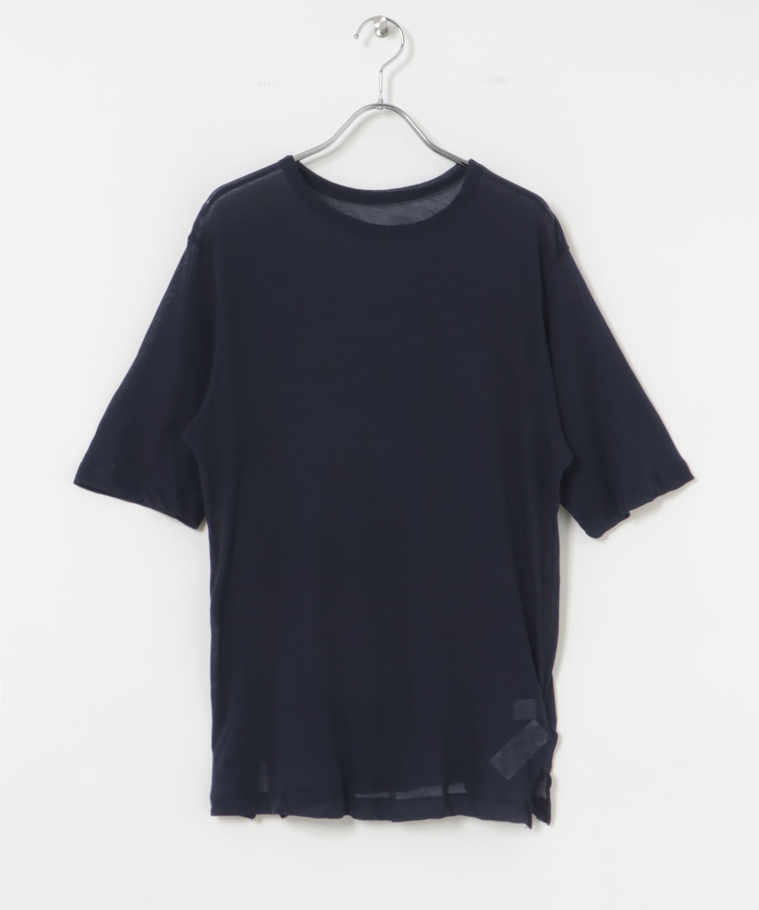 new basic　ドライツイストシアーTシャツ NAVY FREE