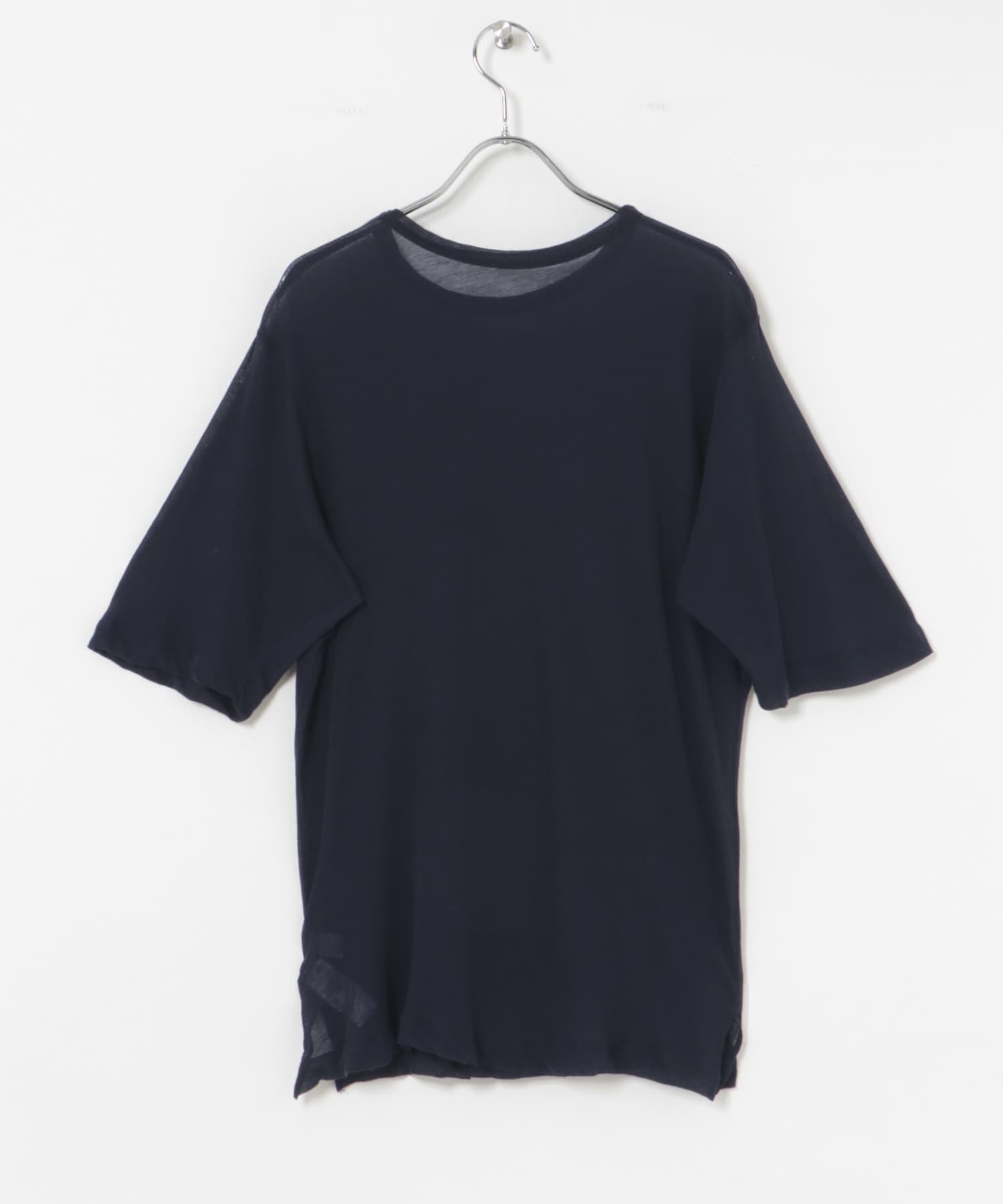 new basic　ドライツイストシアーTシャツ NAVY FREE