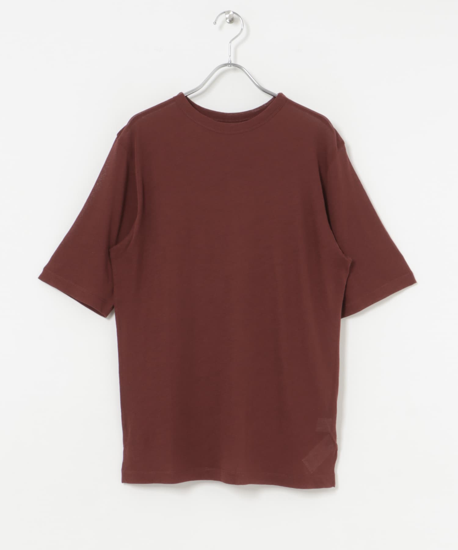 new basic　ドライツイストシアーTシャツ BURGUNDY FREE