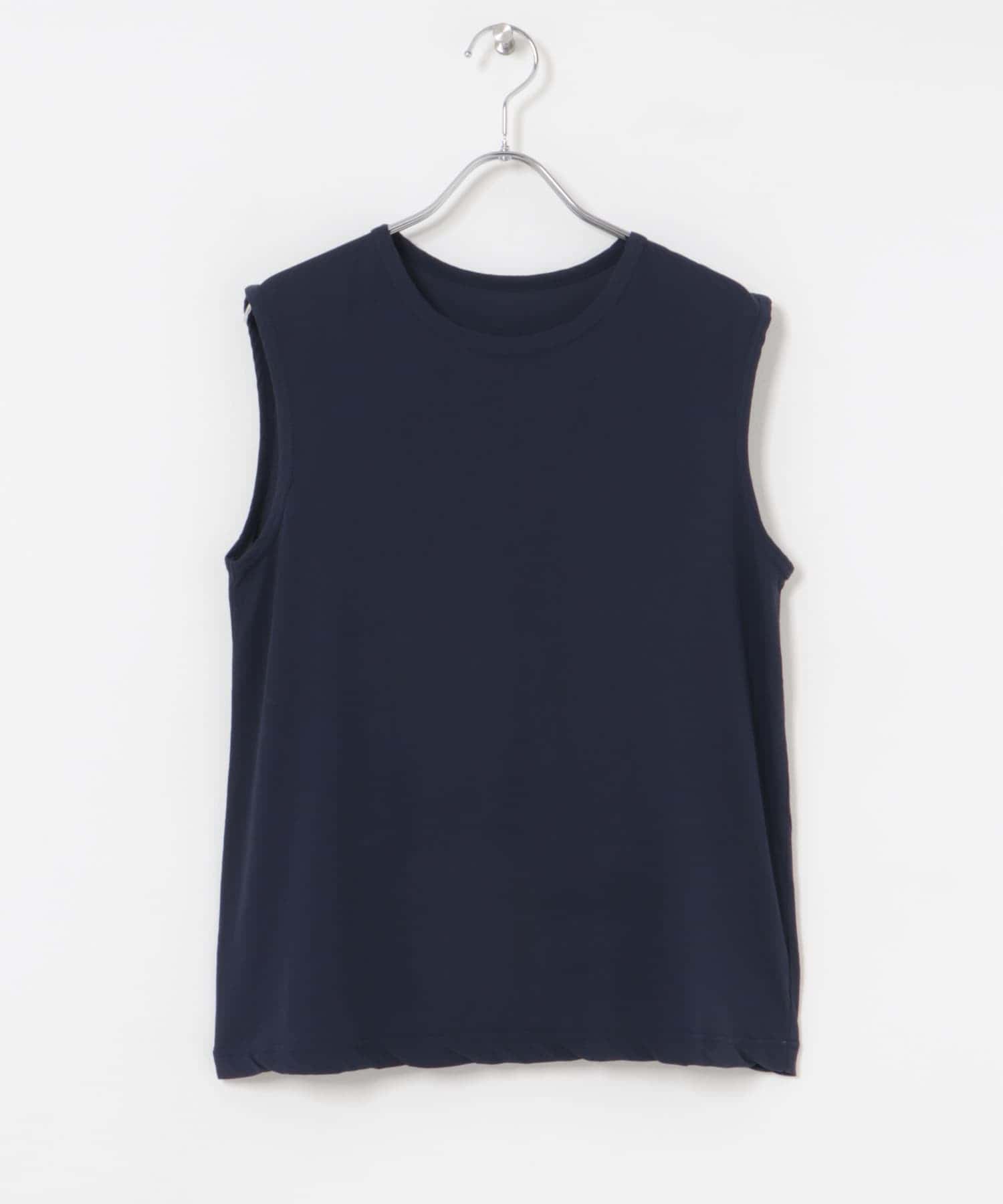 new basic　ドライツイストノースリーブカットソー