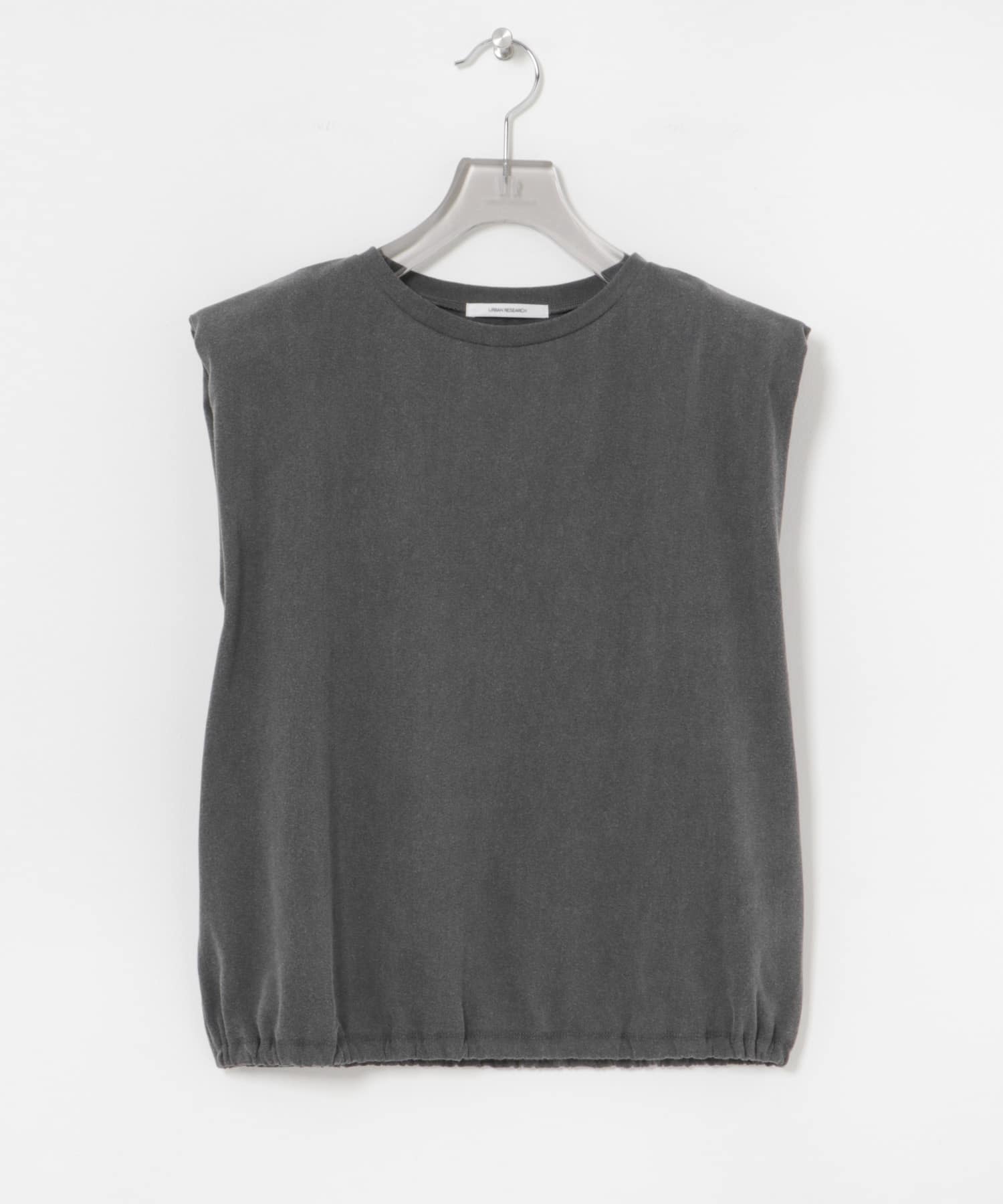 ショルダーパッドカットソー CHARCOAL FREE