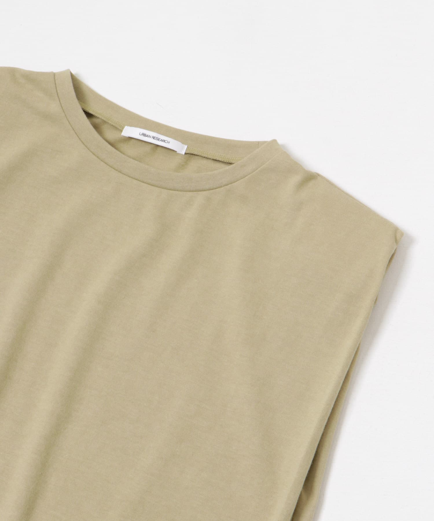 ショルダーパッドカットソー BEIGE FREE