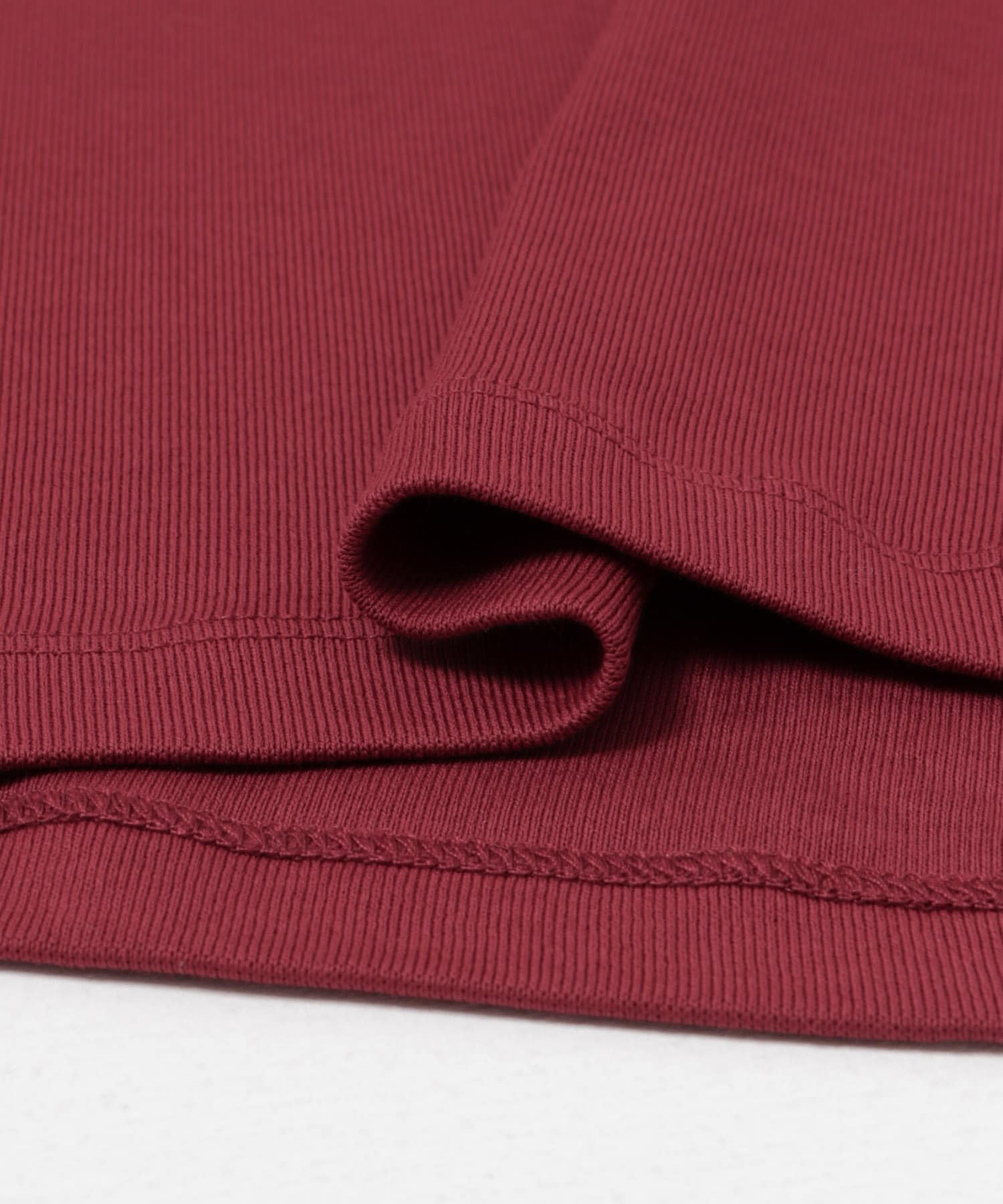 汗ジミ防止ハーフスリーブカットソー CHERRY RED FREE