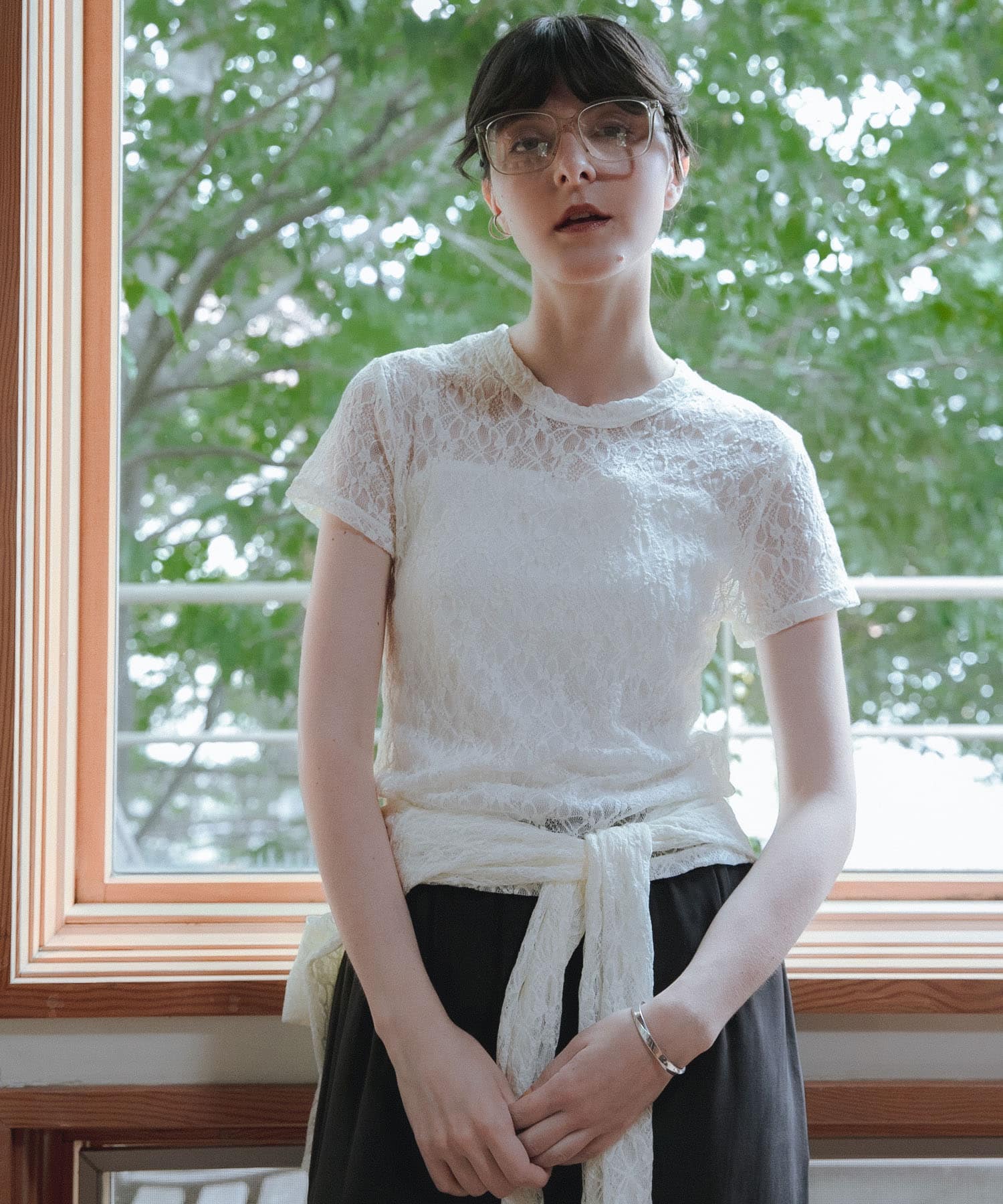 ストレッチレースTシャツ