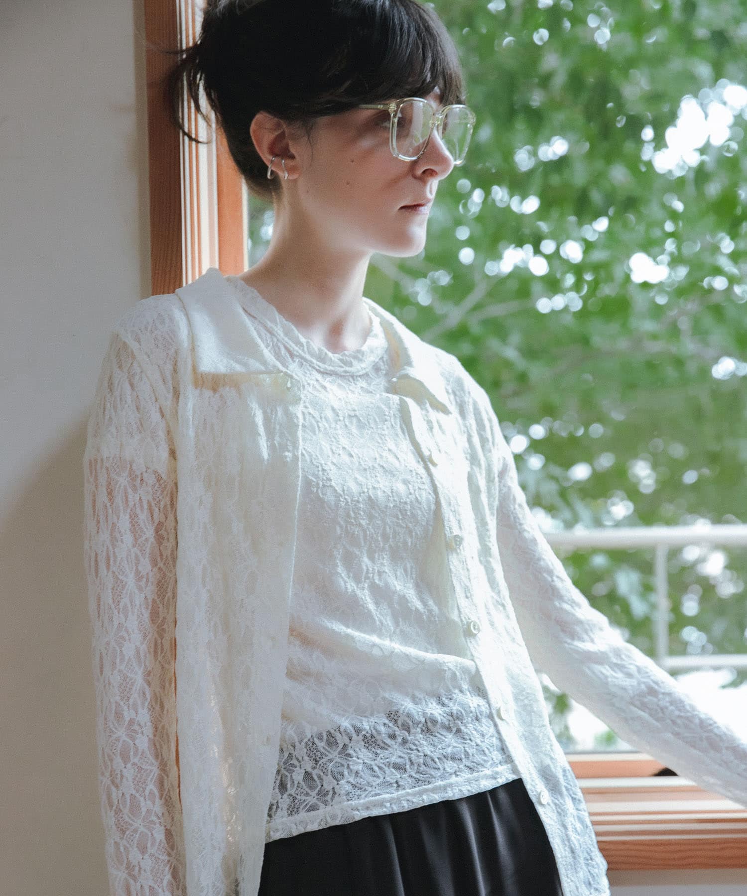 ストレッチレースTシャツ OFF FREE