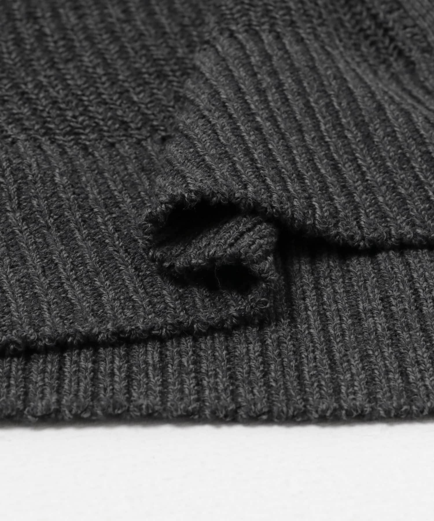 ペーパーヤーンチュニックニットベスト CHARCOAL FREE