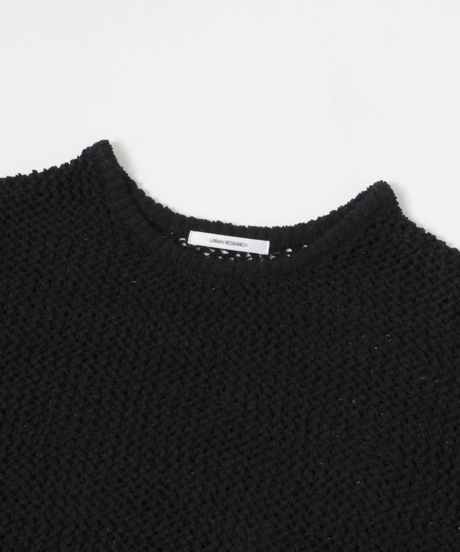 『WEB/一部店舗限定カラー』透かし柄ルーズニット BLACK FREE