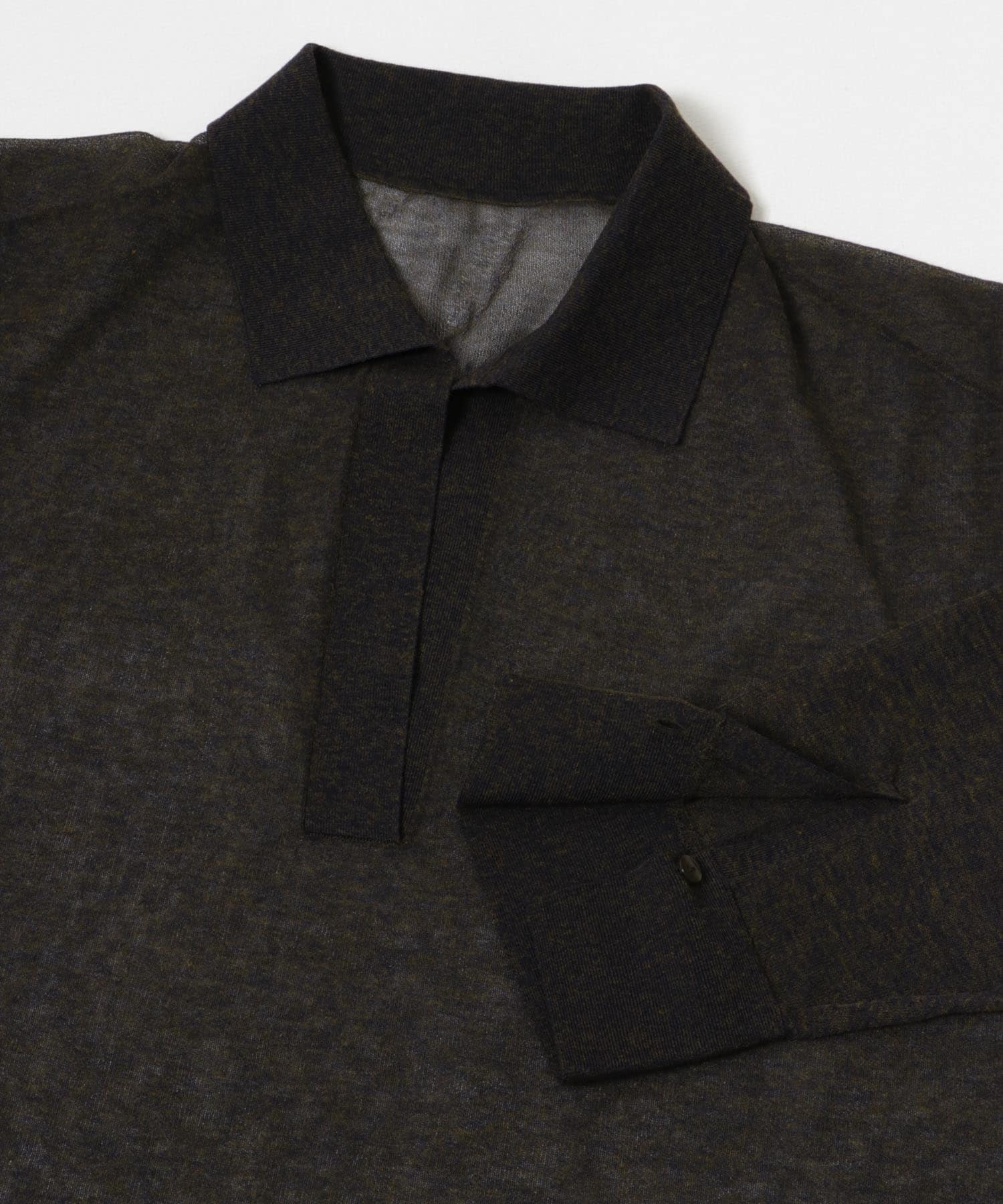 ラミー混スキッパーシアーニット BROWN MIX FREE