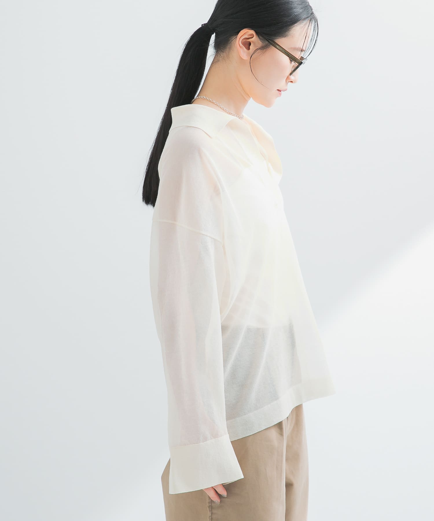 ラミー混スキッパーシアーニット(FREE ECRU): トップス｜URBAN