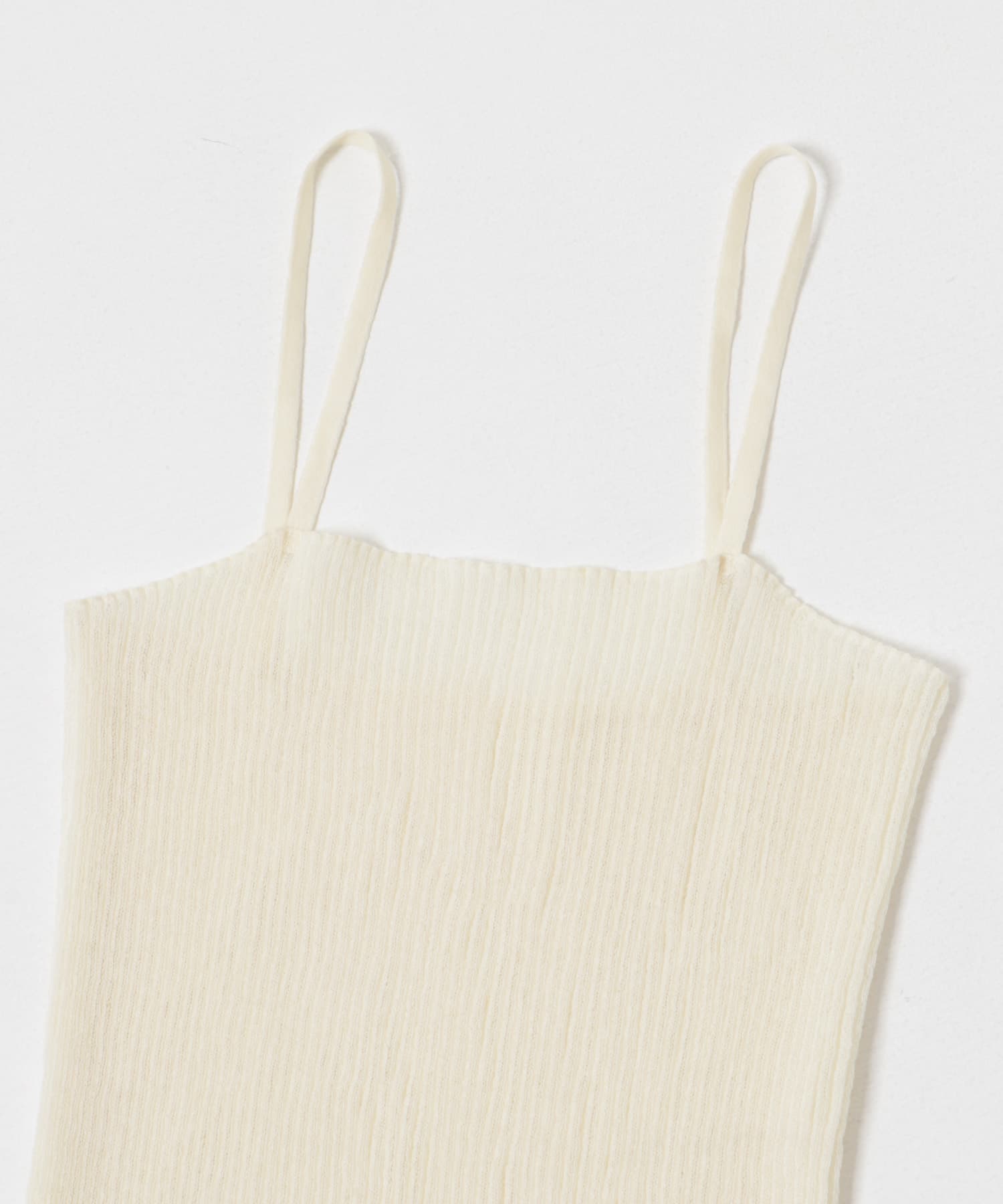 ラミー混リブシアーキャミソール ECRU FREE