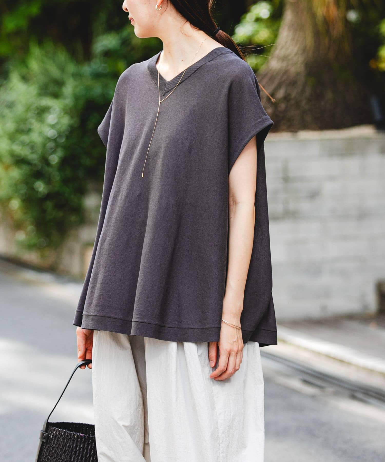 『UVカット』2WAYフレンチスリーブニット