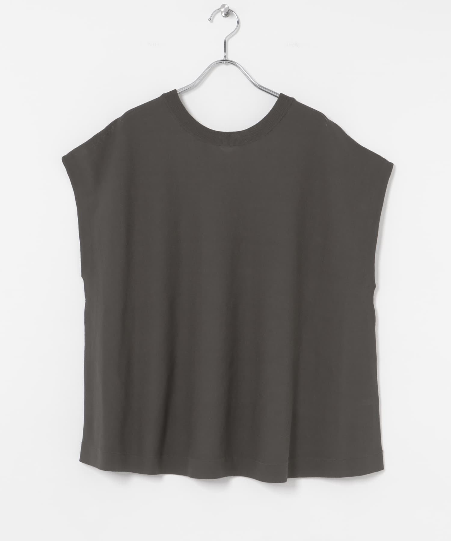 『UVカット』2WAYフレンチスリーブニット CHARCOAL FREE