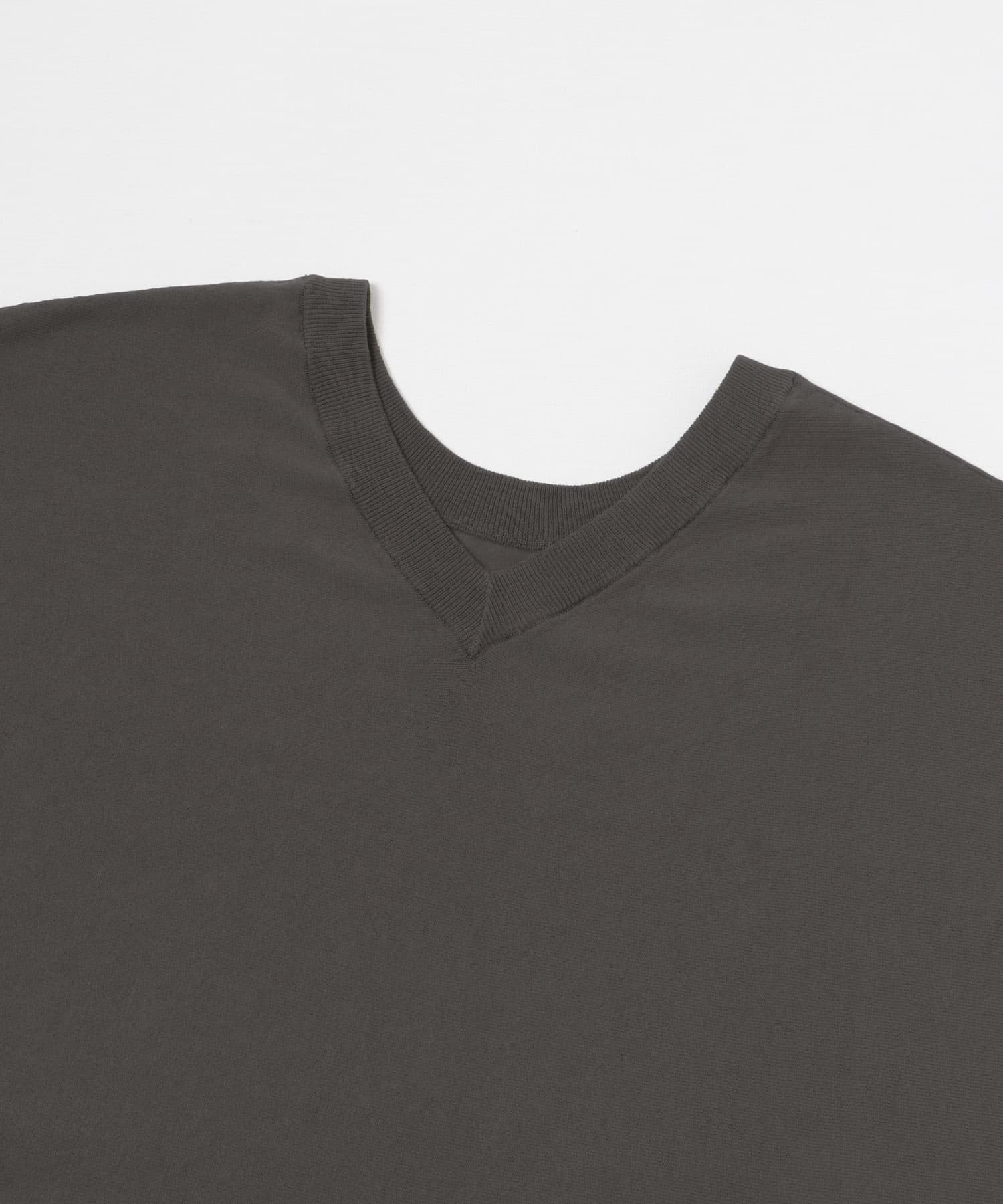 『UVカット』2WAYフレンチスリーブニット CHARCOAL FREE