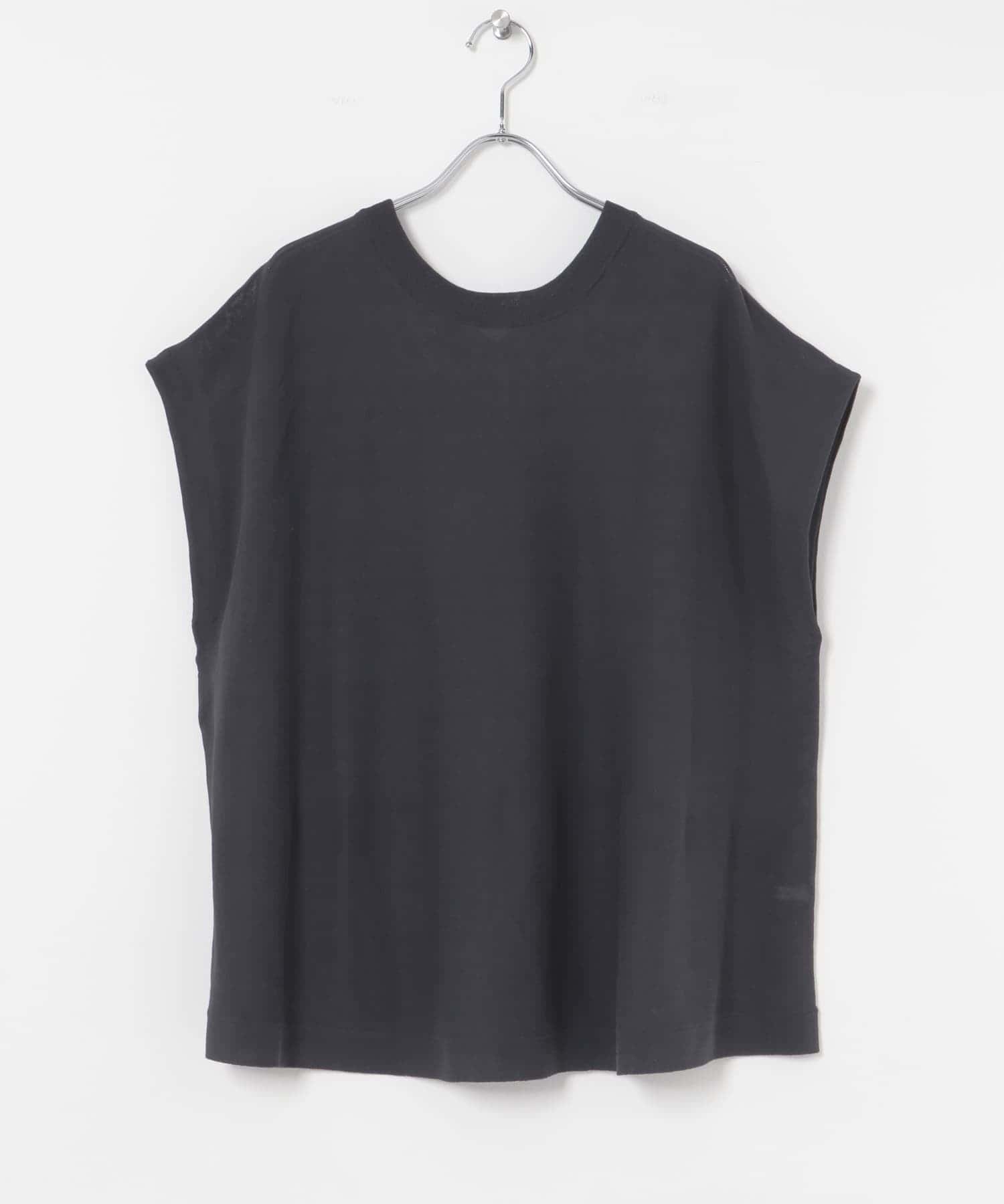 『UVカット』2WAYフレンチスリーブニット NAVY FREE