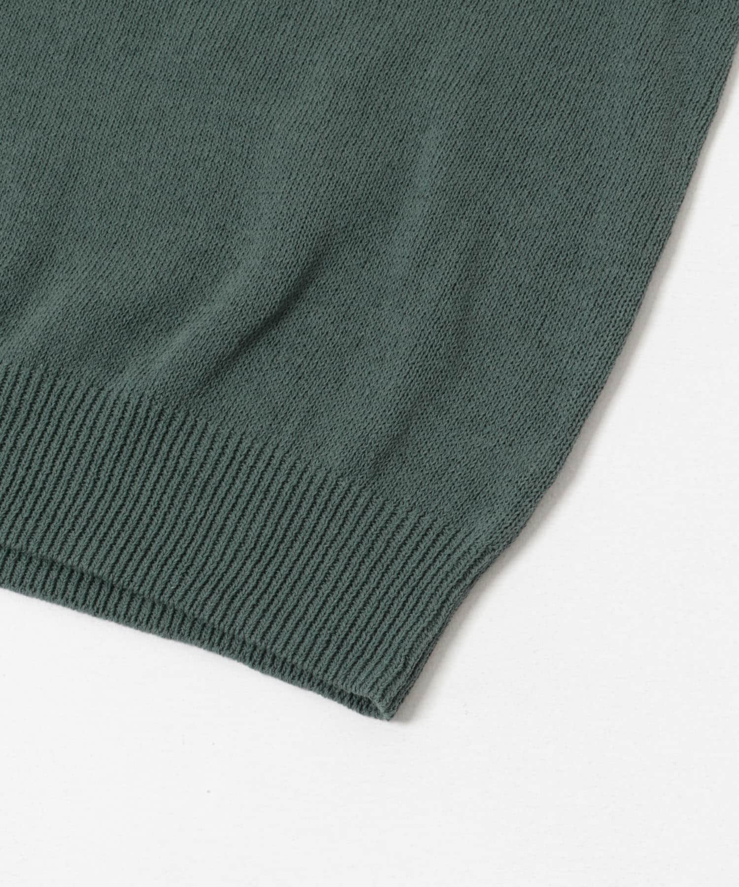 リネンコットンVネックニットベスト BLUE GRAY FREE