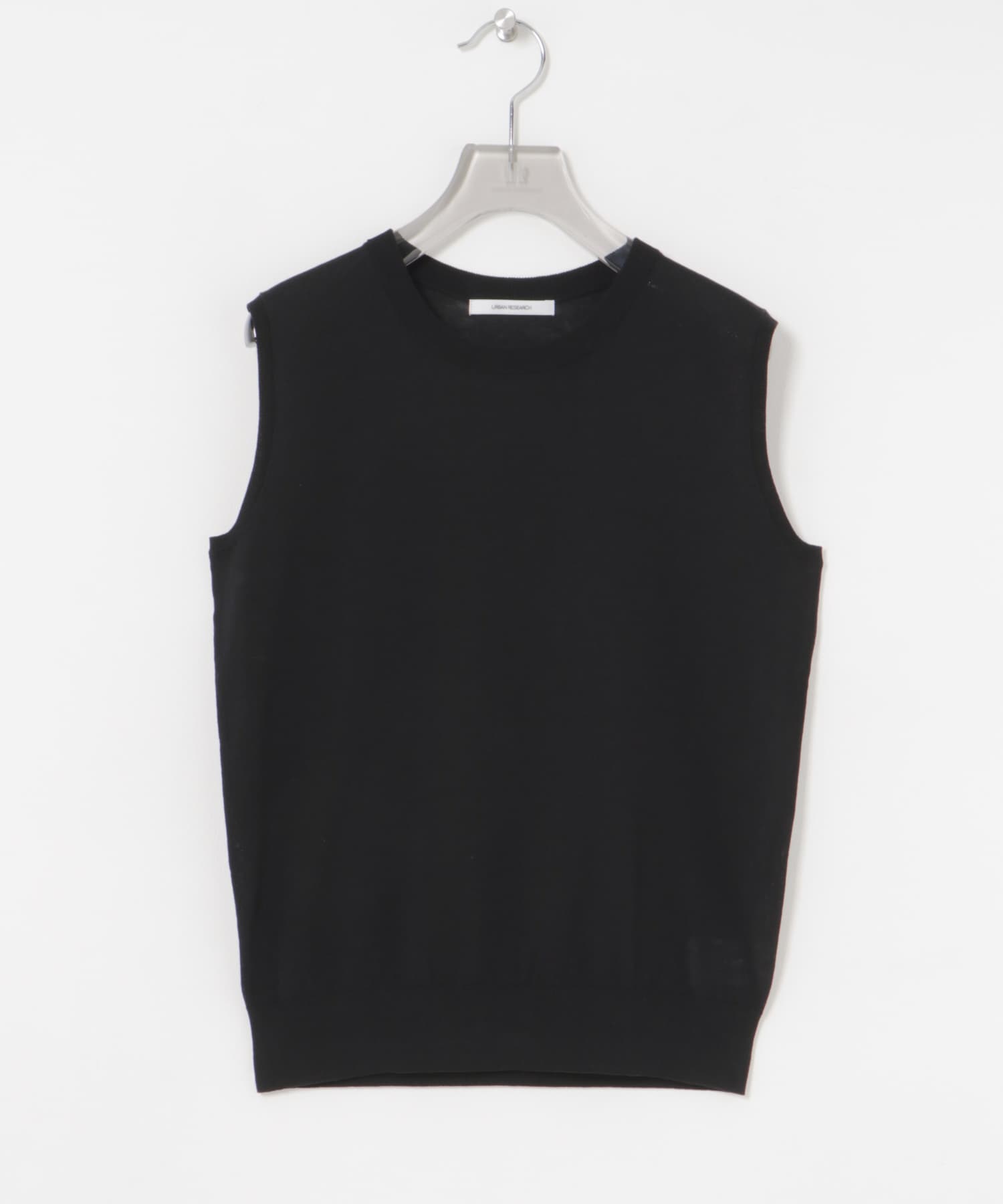 UVカット加工ノースリーブニット BLACK FREE