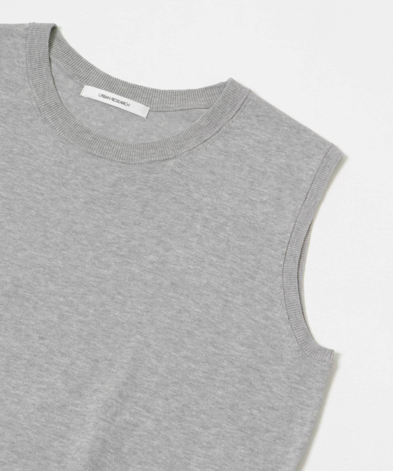 UVカット加工ノースリーブニット GRAY FREE