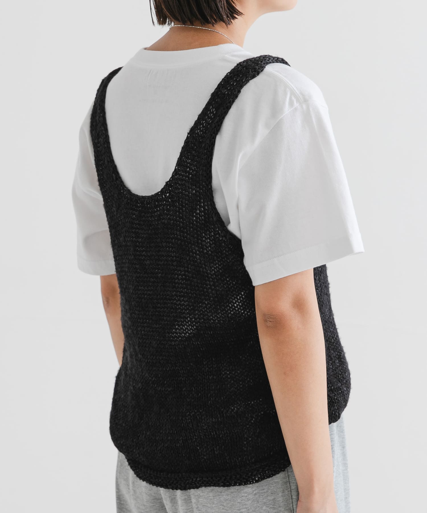 リネン混ノースリーブニット(FREE BLACK): トップス｜URBAN