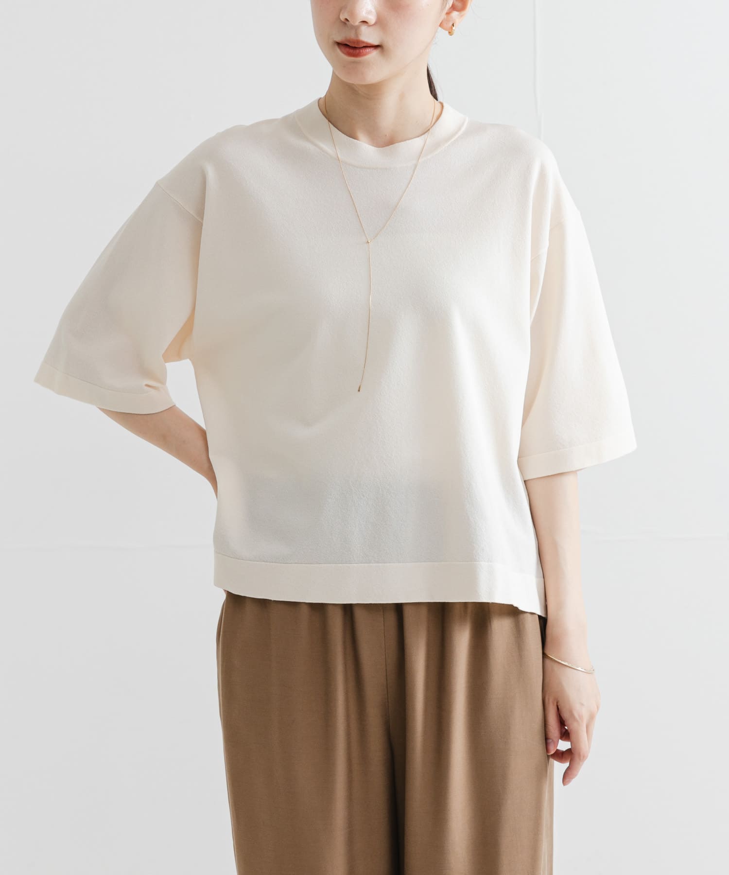 ドライタッチハイゲージニットTシャツ