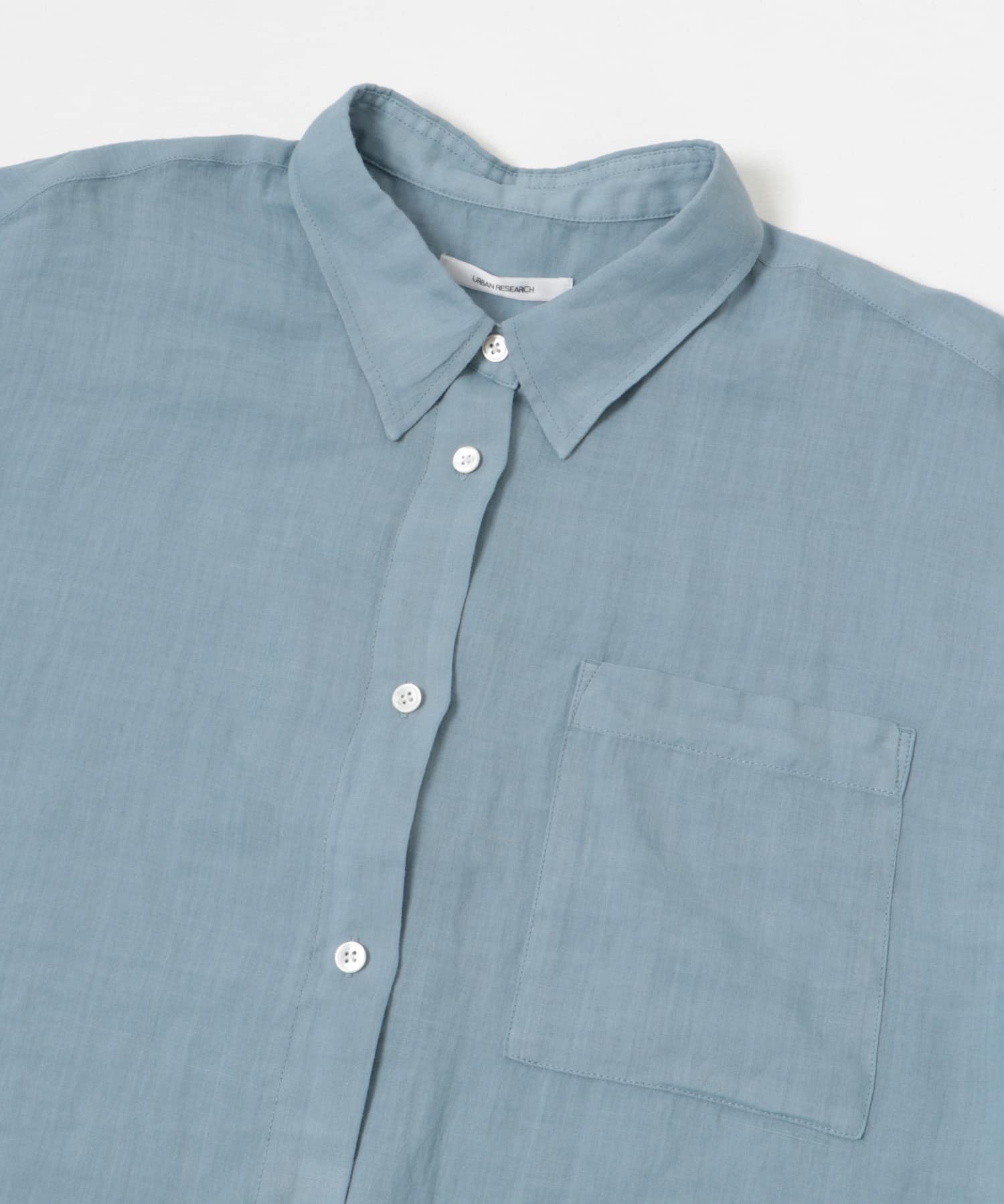 ガーメントダイラミーオーバーシャツ BLUE FREE