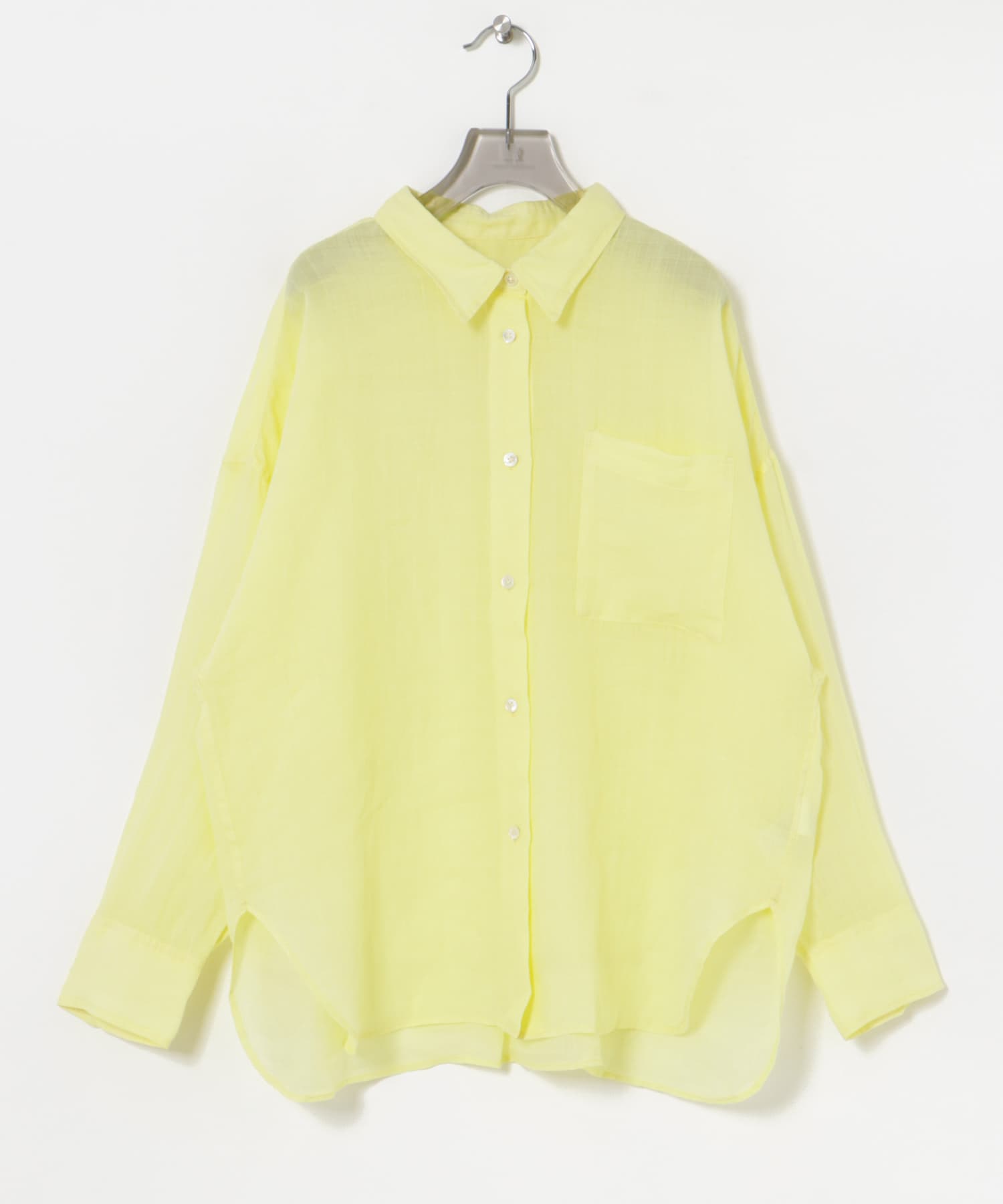 ガーメントダイラミーオーバーシャツ YELLOW FREE