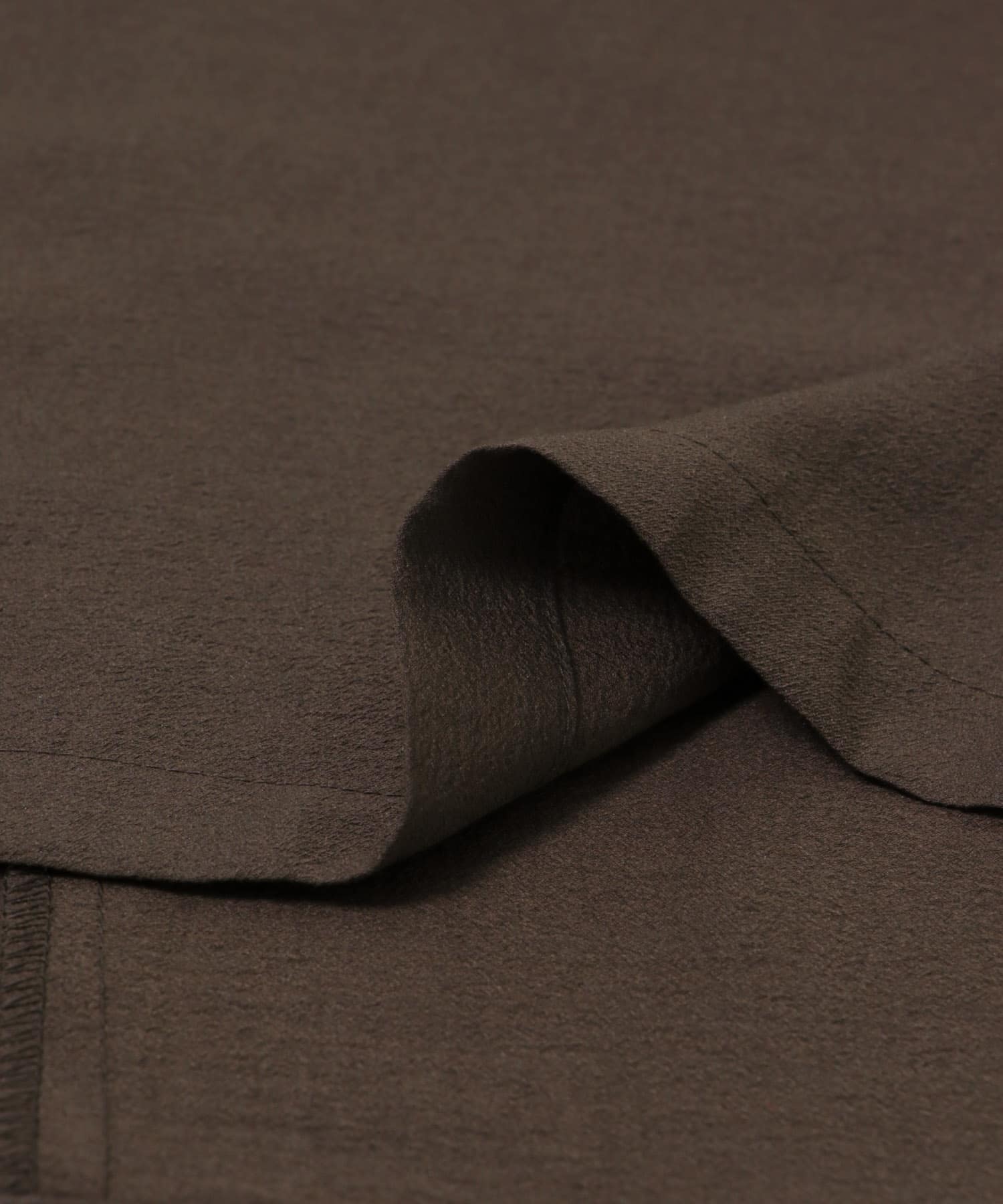 ハーフスリーブシアーワイドシャツ BROWN FREE