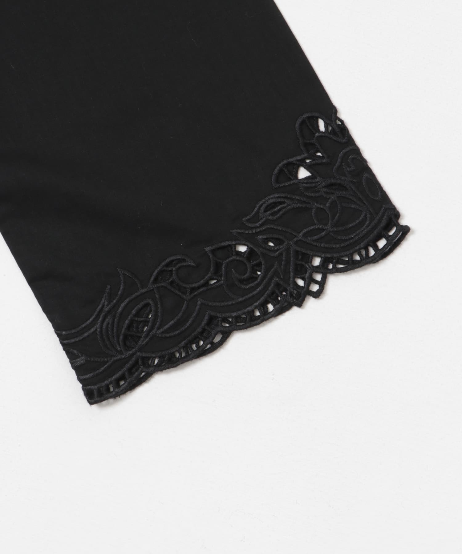 カットワークレース刺繍ブラウス BLACK FREE