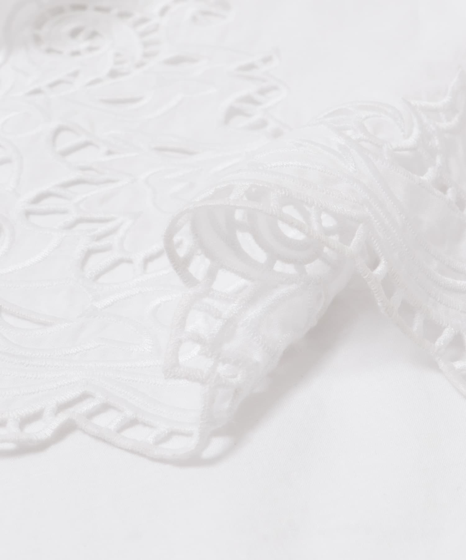 カットワークレース刺繍ジレ OFF FREE