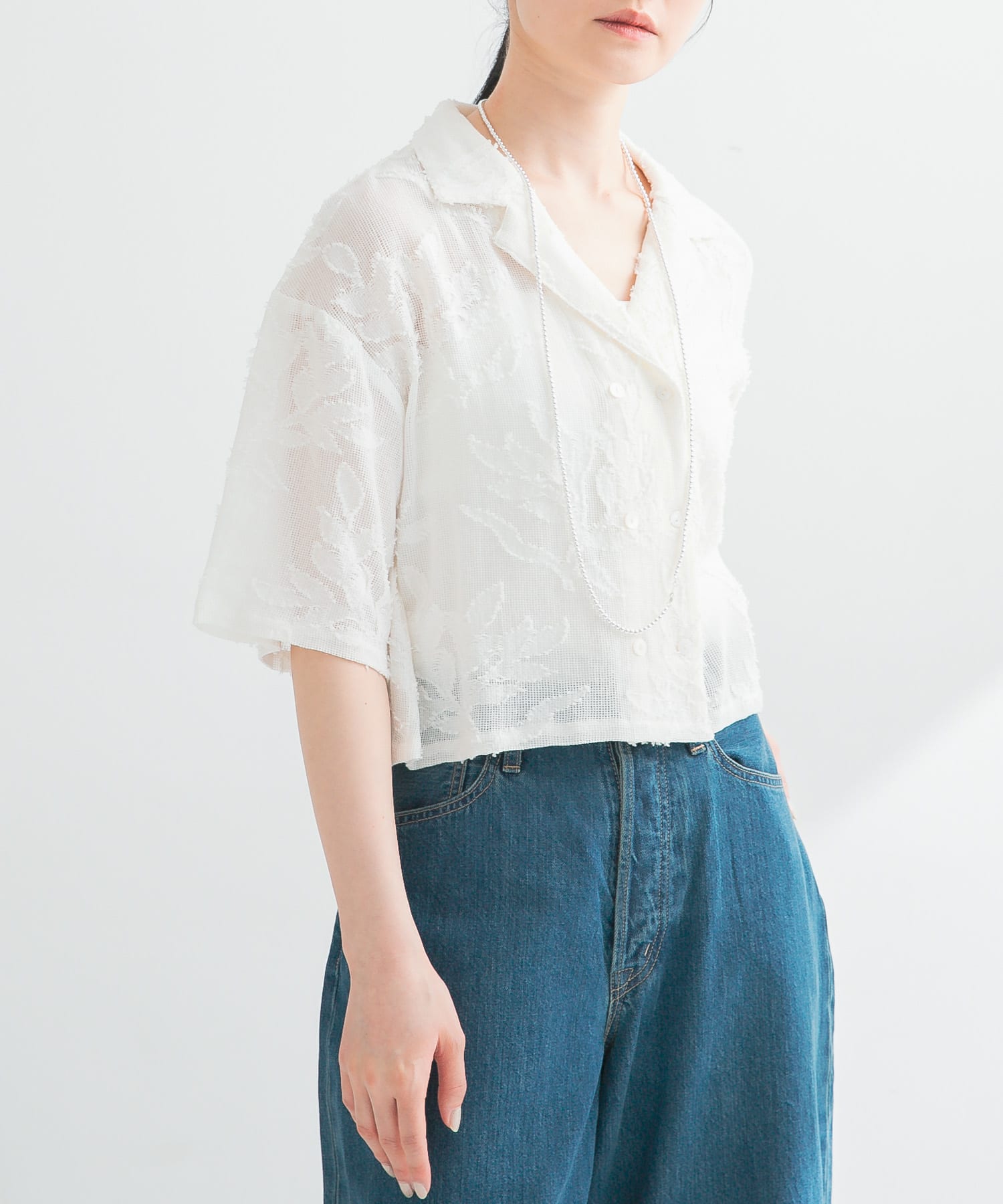 カラミジャガードショートシャツ