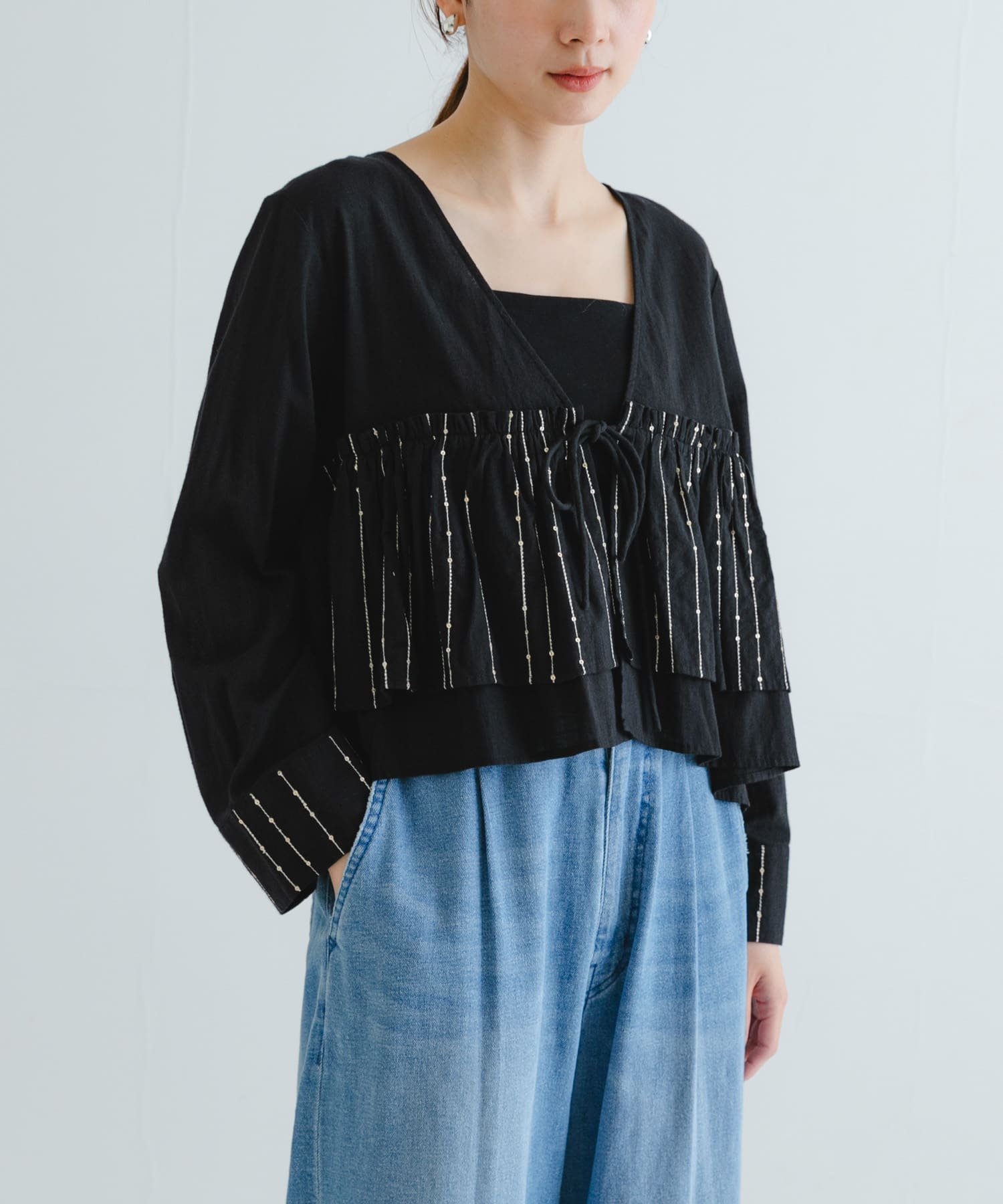 スパンコール刺繍ブラウス(FREE BLACK): トップス｜URBAN RESEARCH公式
