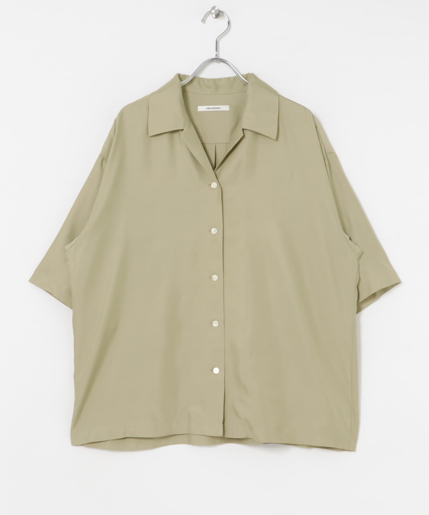 接触冷感』キュプラオープンカラーシャツ(FREE GREGE): トップス