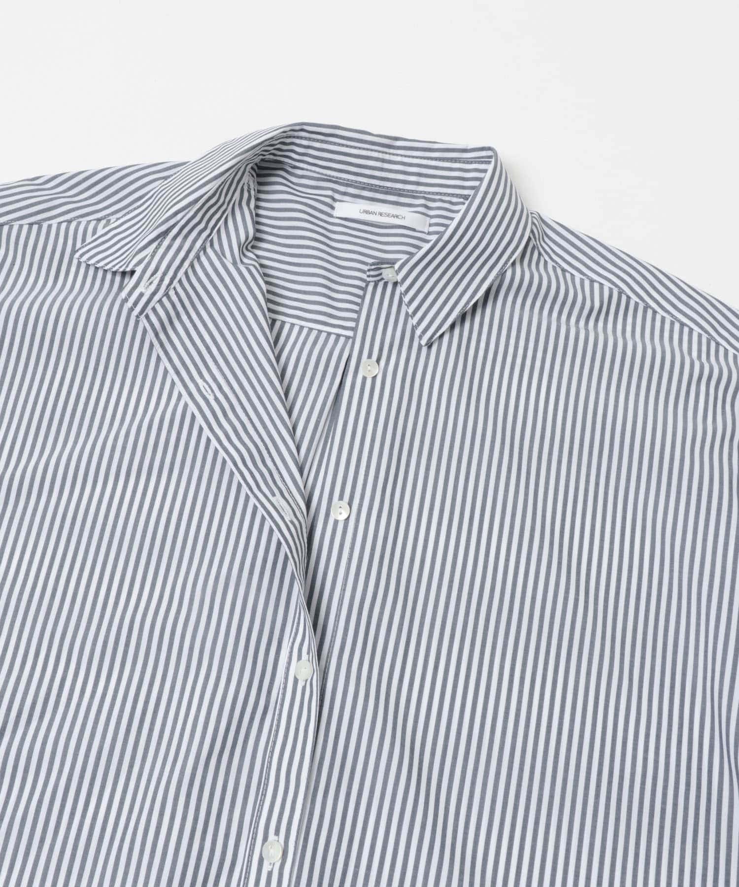 ハーフスリーブシャツ NAVYSTRIPE FREE