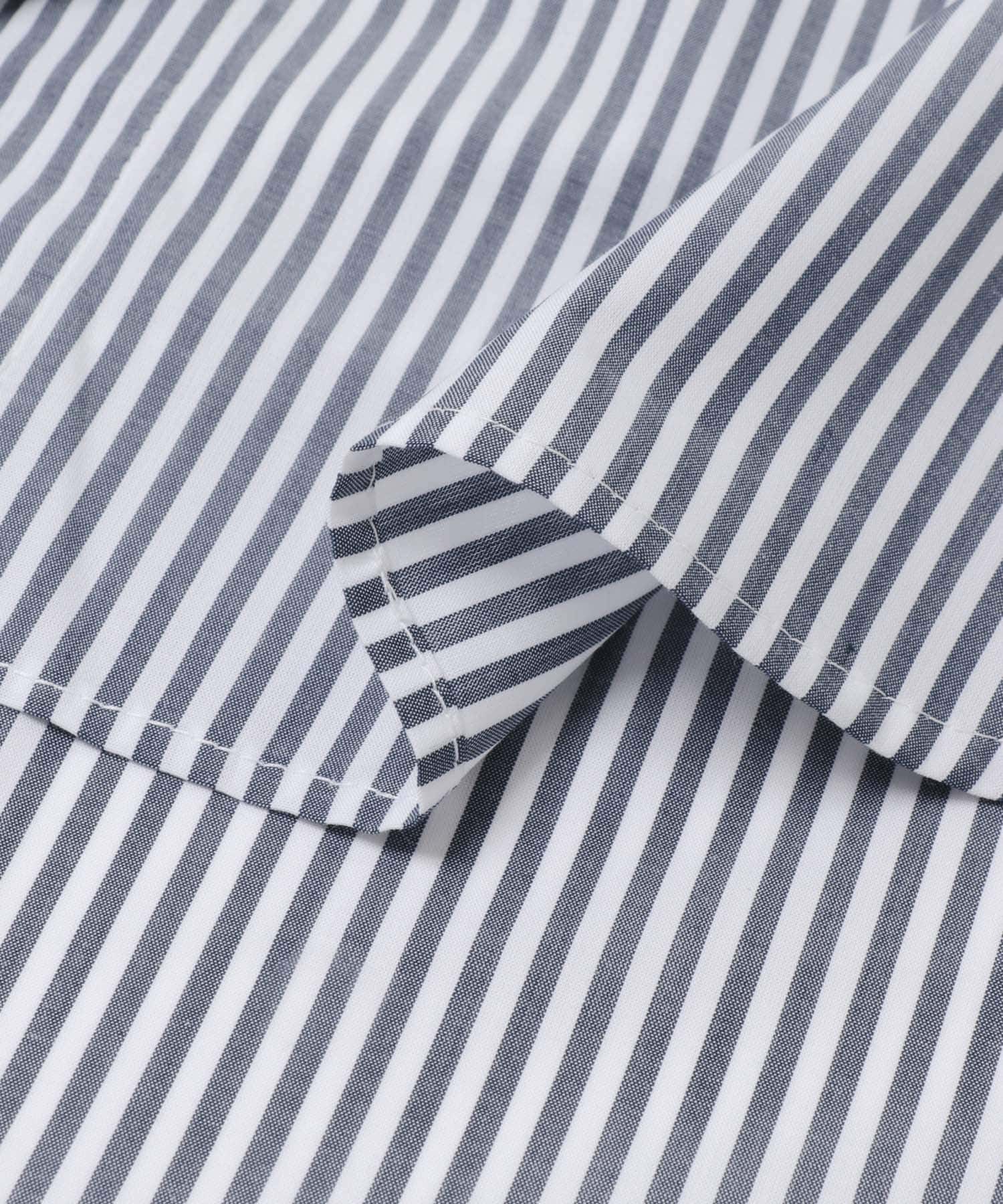 ハーフスリーブシャツ NAVYSTRIPE FREE