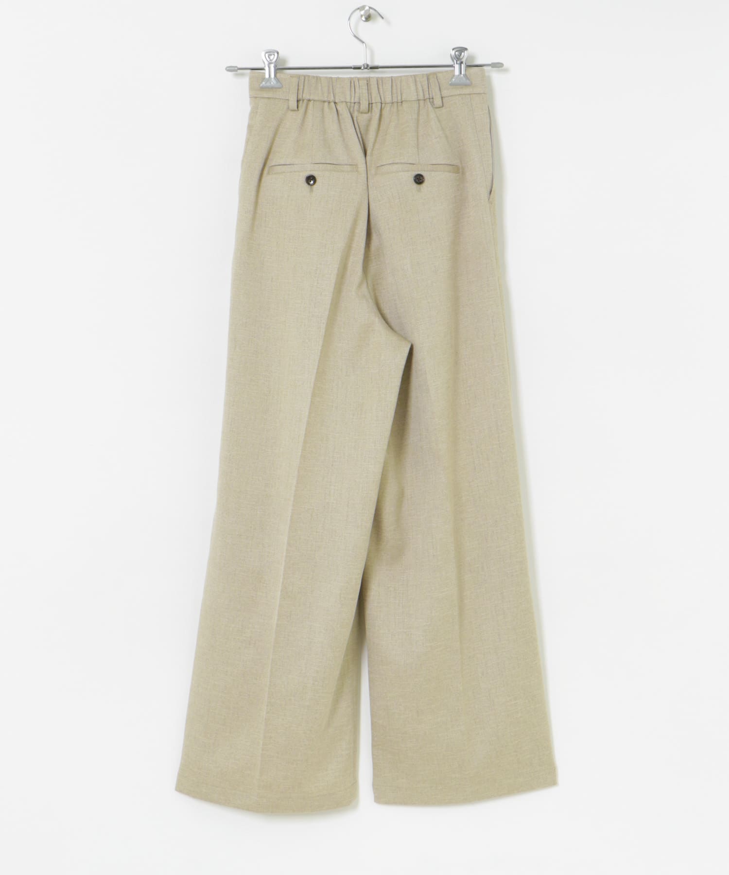 『UVカット/吸水速乾/イージーケア』『UR TECH DRYLUXE』ツイードワイドパンツ BEIGE 36