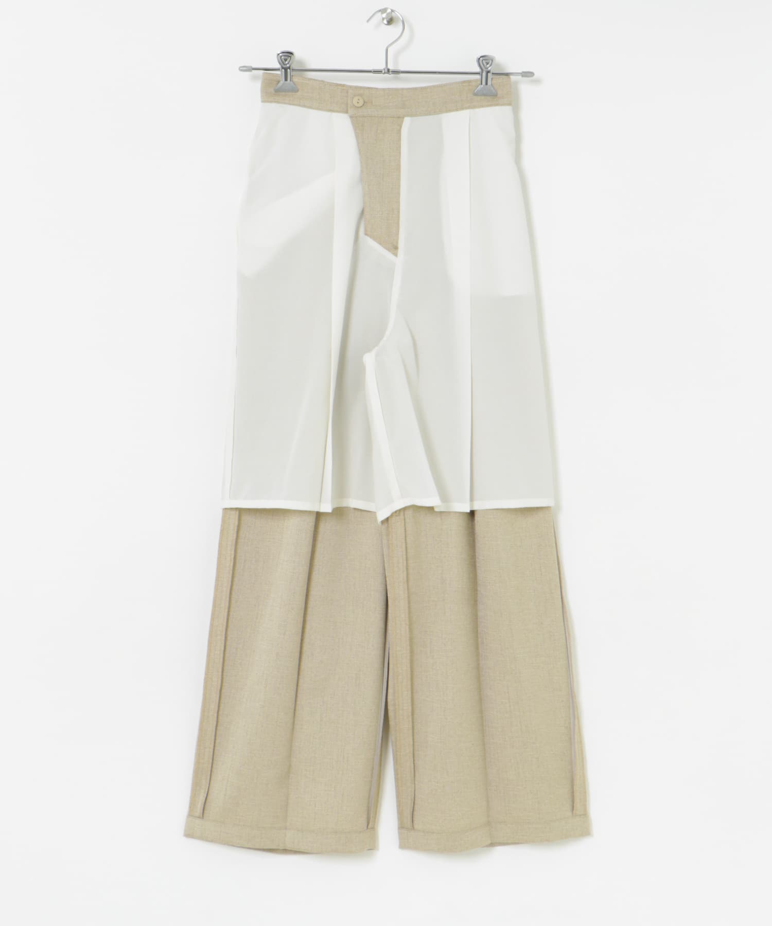 『UVカット/吸水速乾/イージーケア』『UR TECH DRYLUXE』ツイードワイドパンツ BEIGE 36