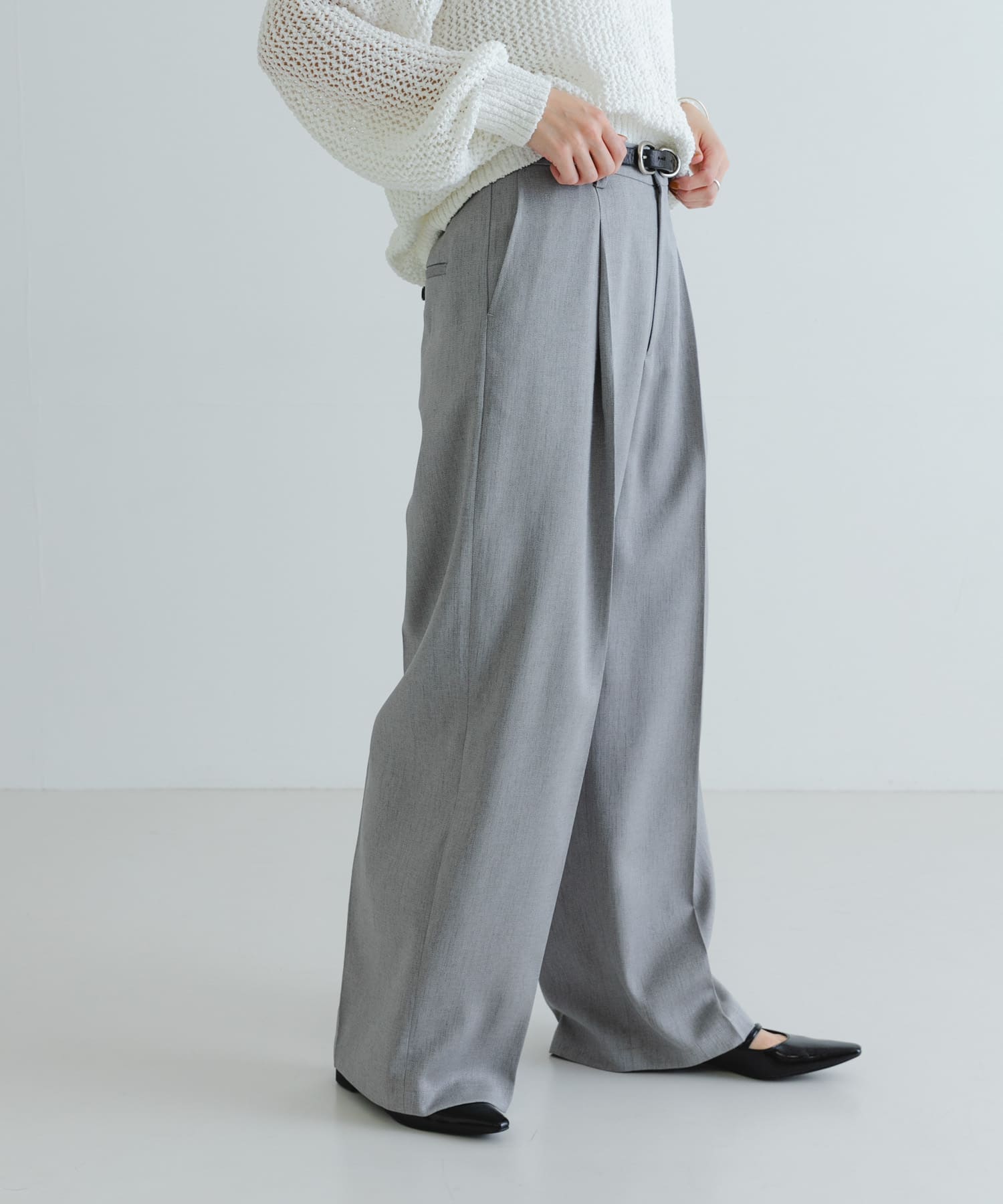 『UVカット/吸水速乾/イージーケア』『UR TECH DRYLUXE』ツイードワイドパンツ