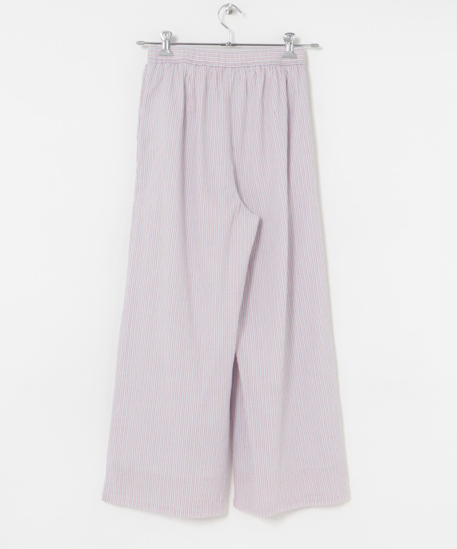 new basic インドコットンサッカーストライプパンツ(FREE L.BEIGE