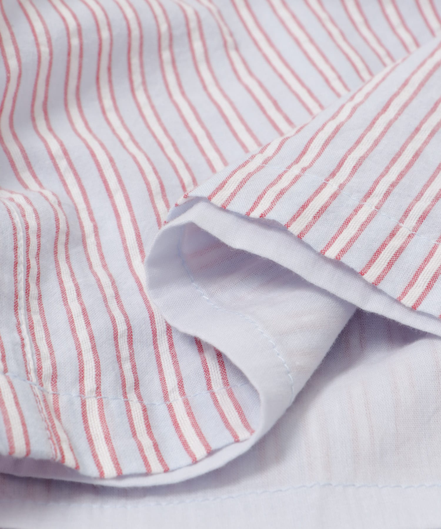 new basic　インドコットンサッカーストライプパンツ RED FREE