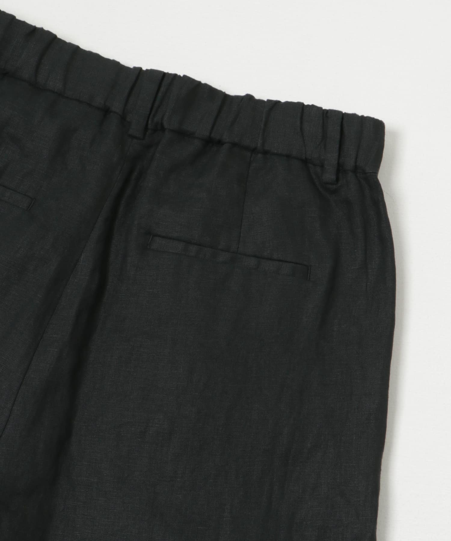 『3サイズ展開』new basic　リネンイージーワイドスラックス BLACK 36