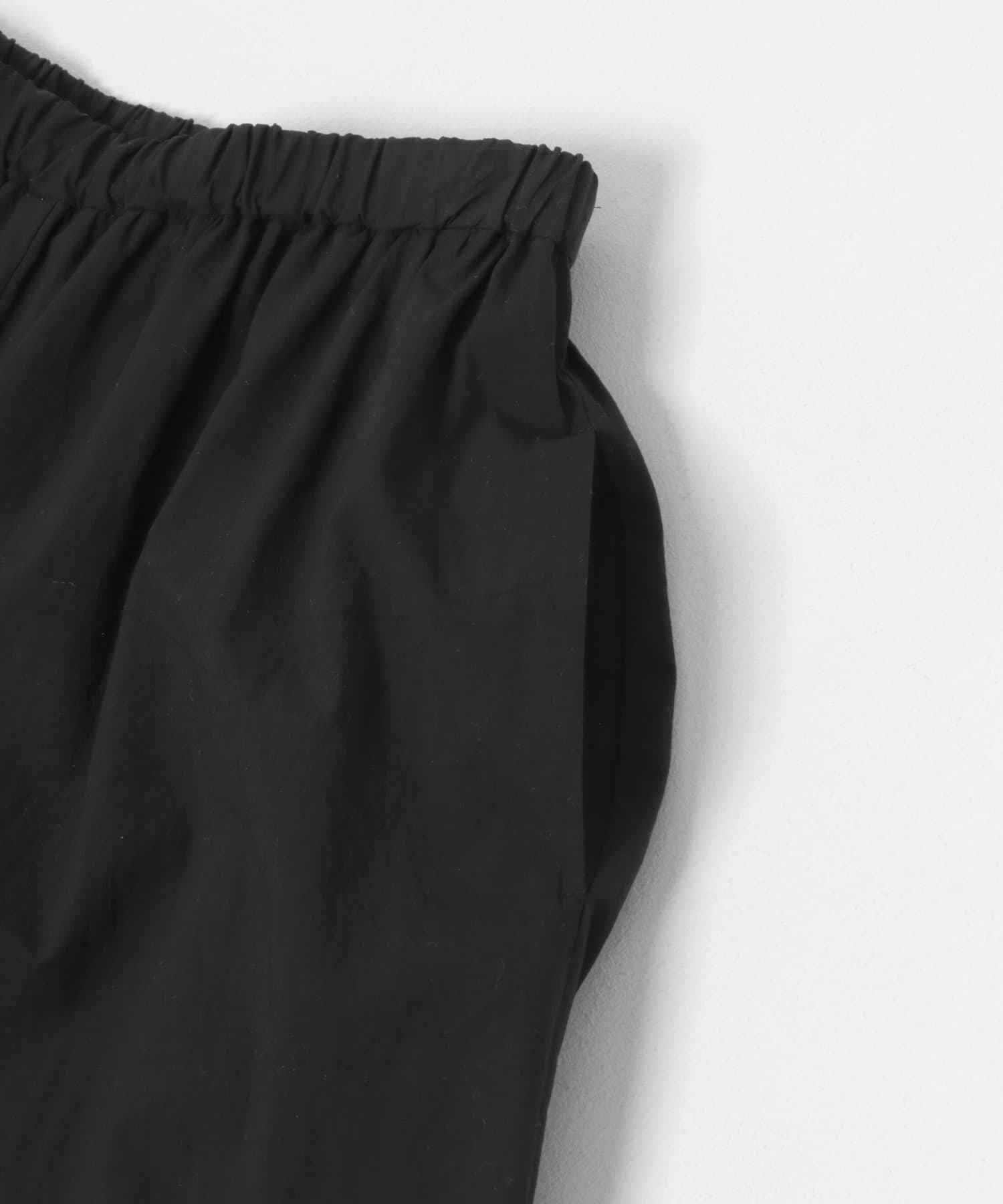 コットンギャザーワイドパンツ BLACK FREE