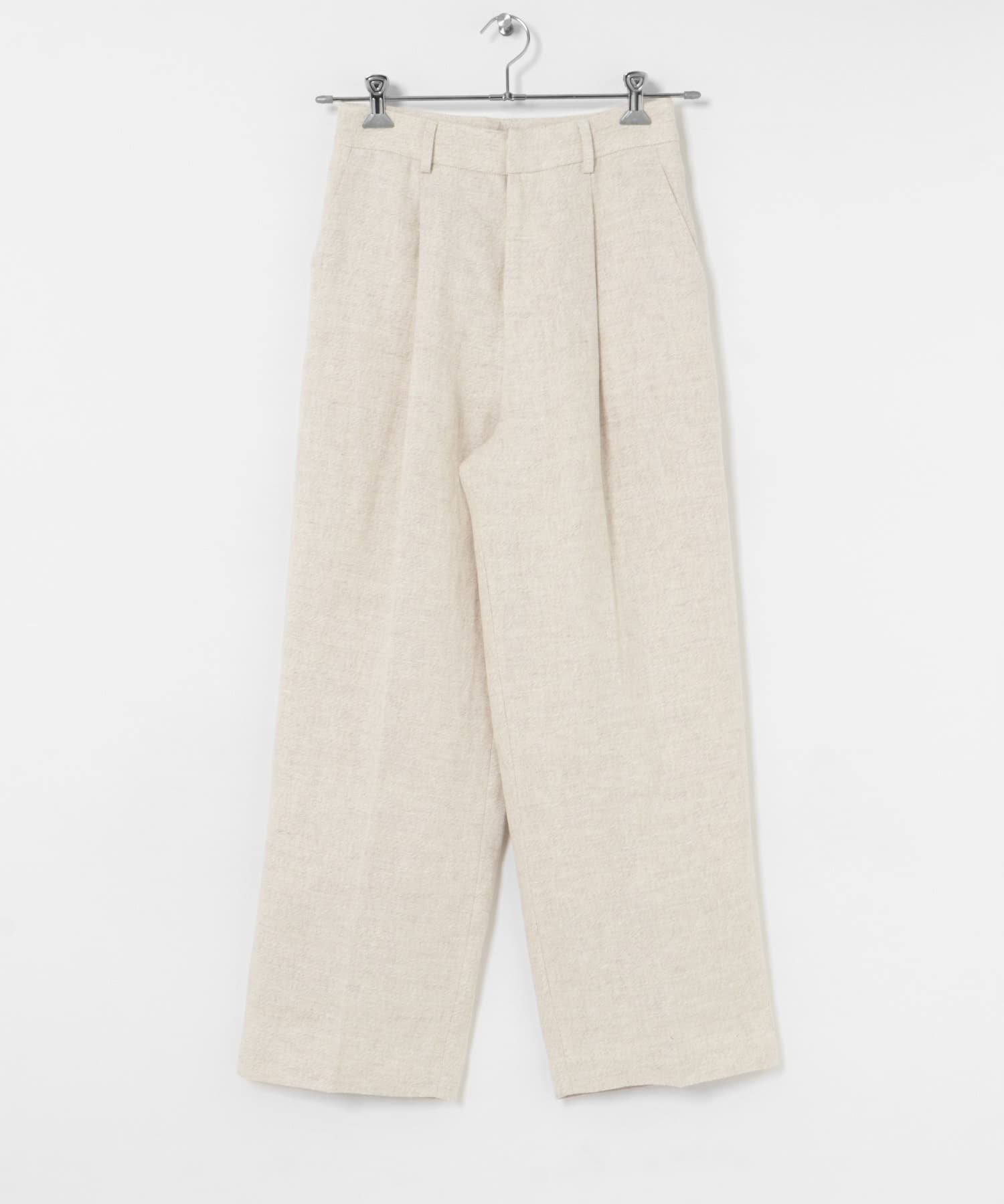 『3サイズ展開』new basic　リネンハイウエストパンツ NATURAL 36