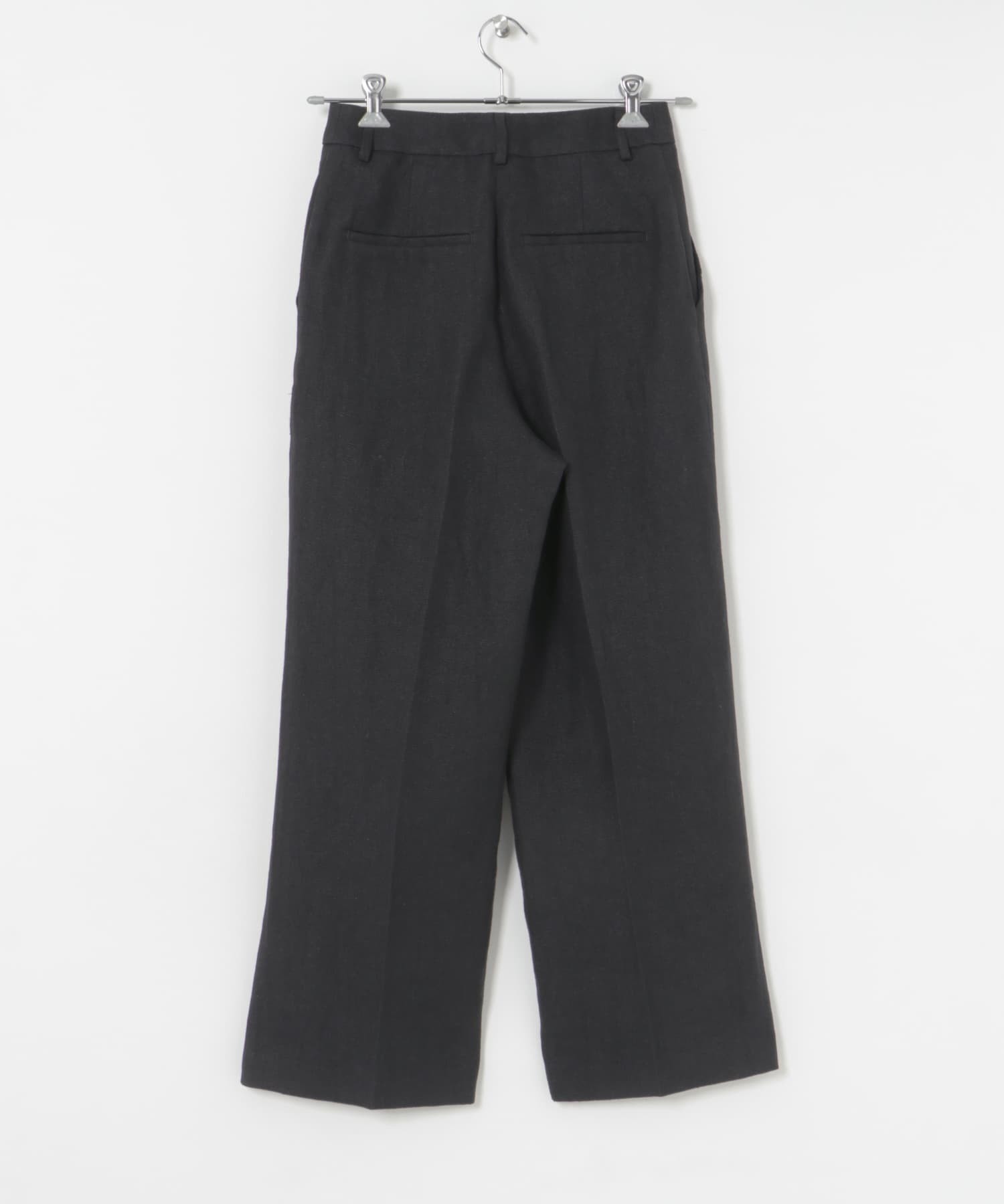 『3サイズ展開』new basic　リネンハイウエストパンツ NAVY 36