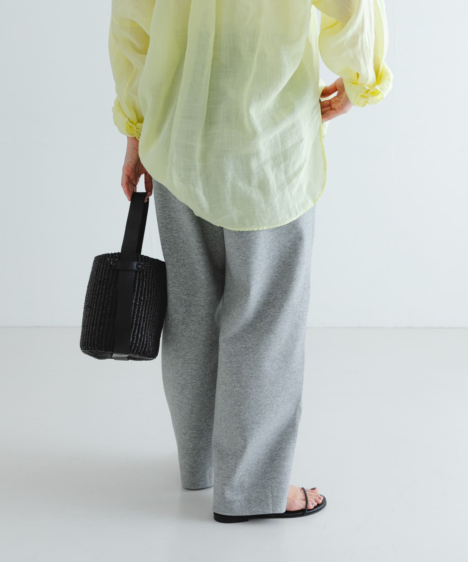 new basic センターシームカットパンツ(FREE TOP GRAY): ボトム