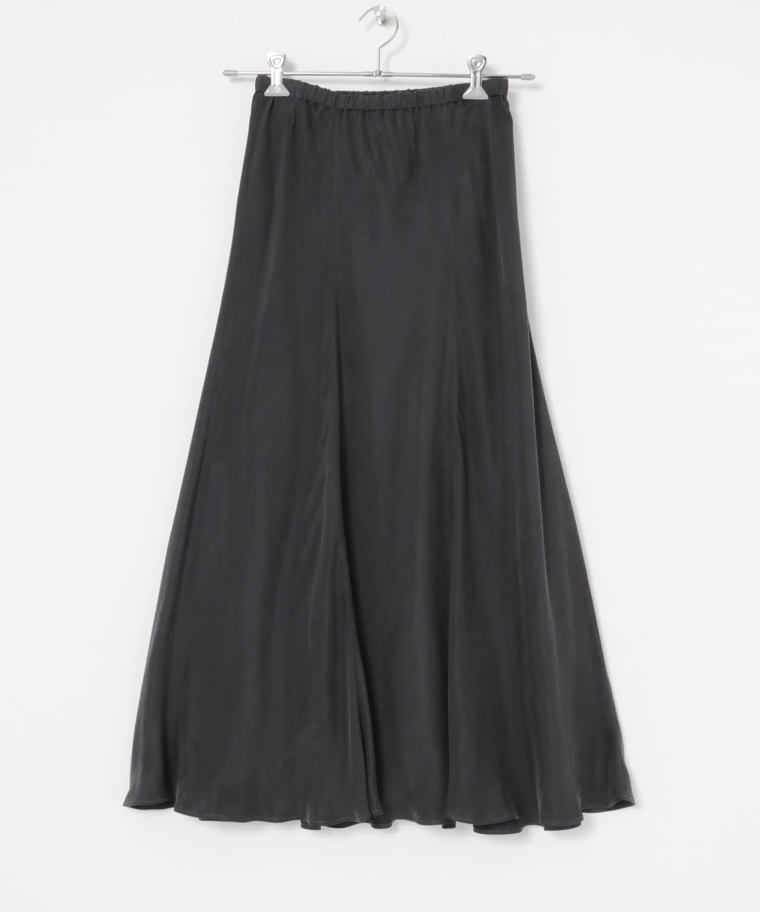 『MADE IN JAPAN』キュプラフィブリルロングスカート CHARCOAL FREE