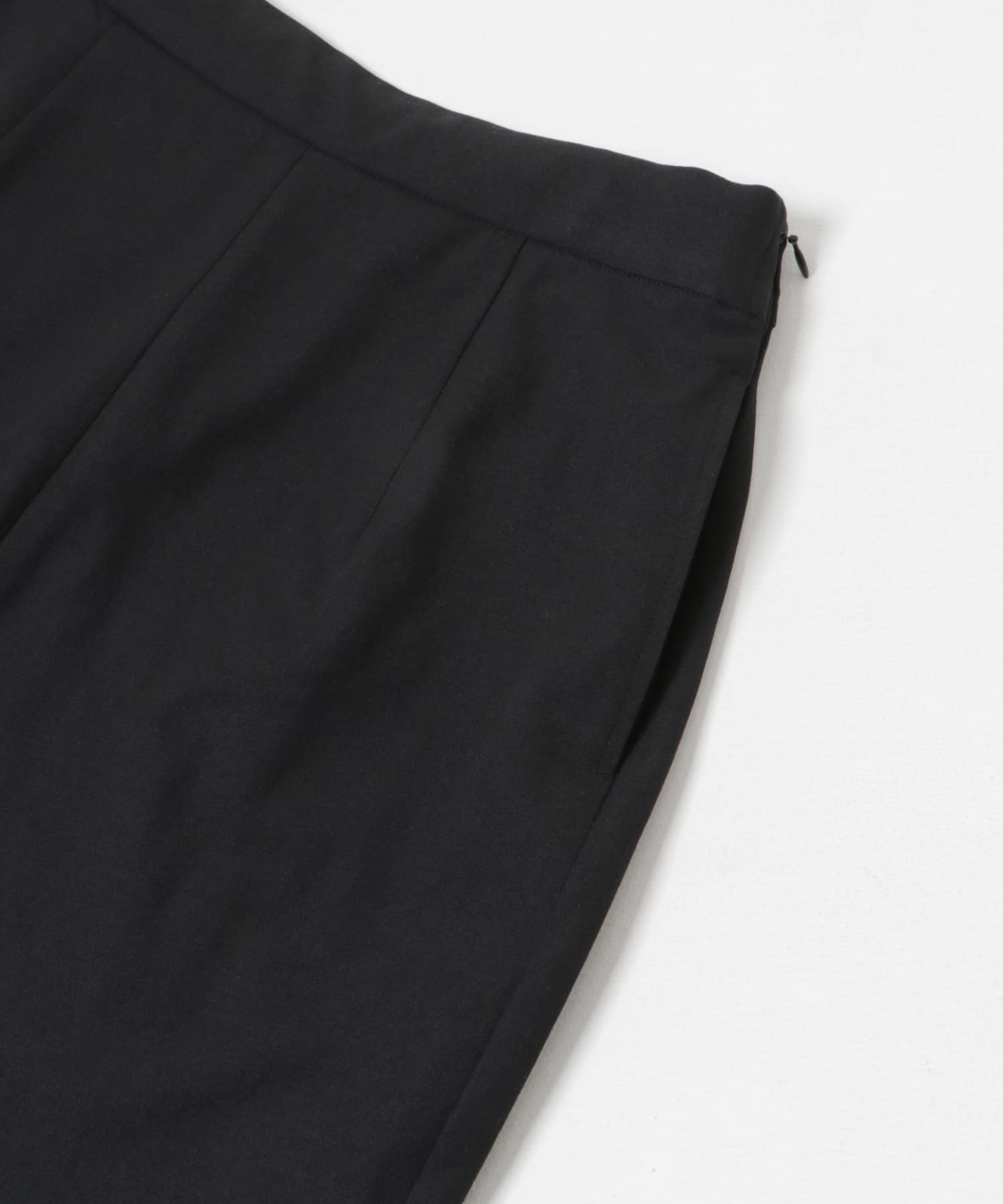 『2サイズ展開』リネン混ロングスカート BLACK 36