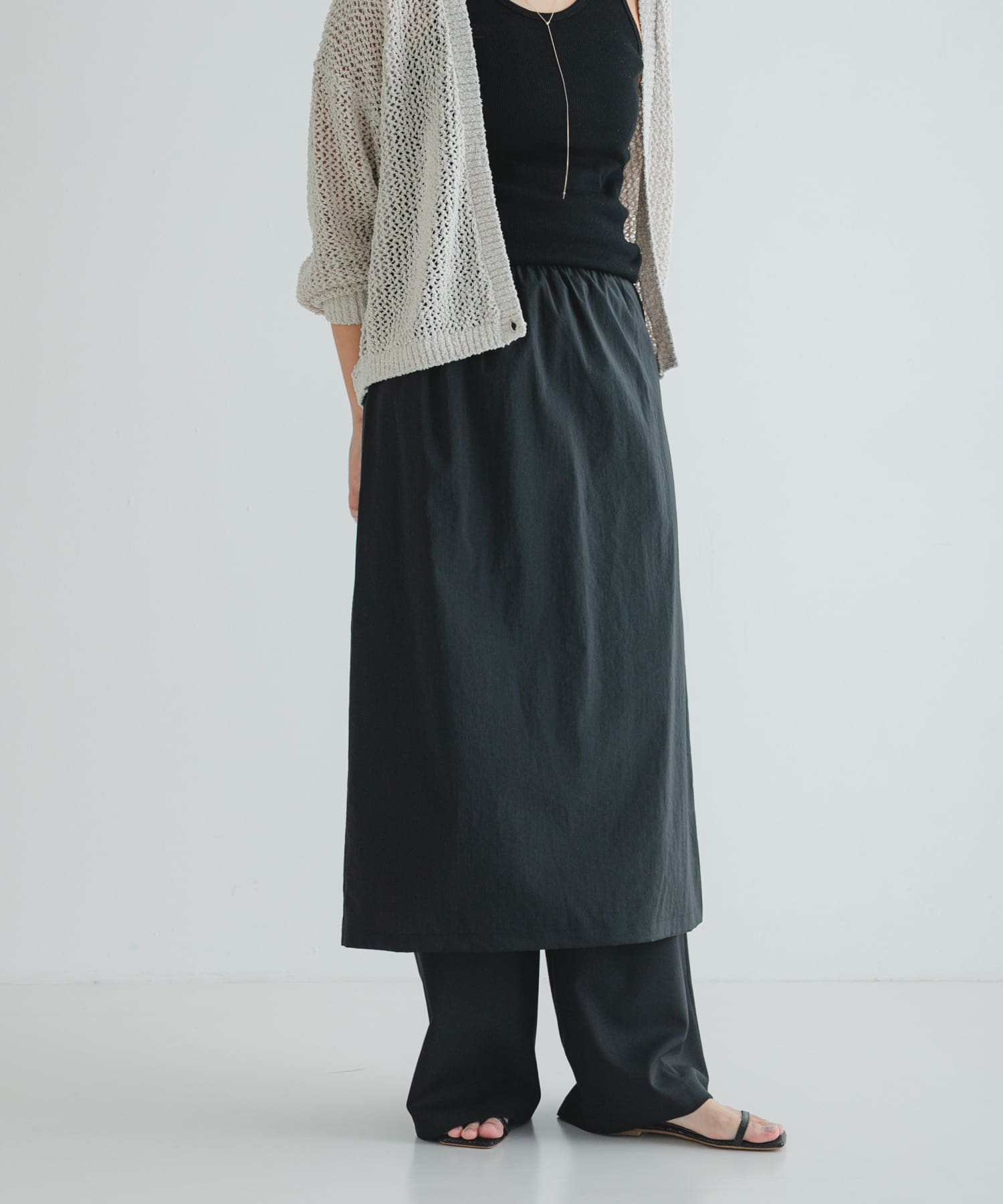 シアーミディレイヤードスカート